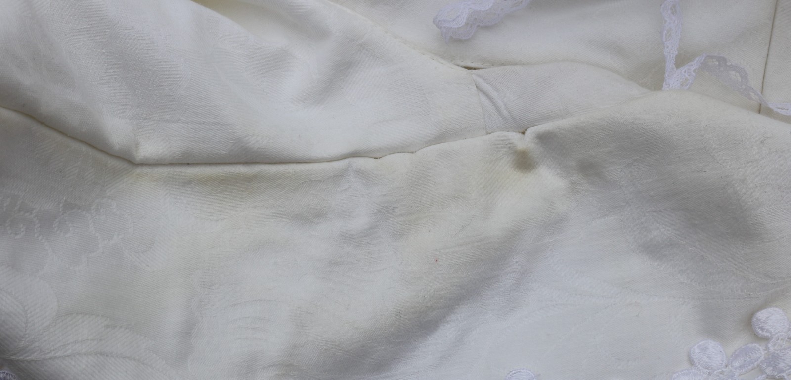 Vintage Cachet Dress 13/14 Bari Protas 1980s White w/Lace Victorian Wedding Tea