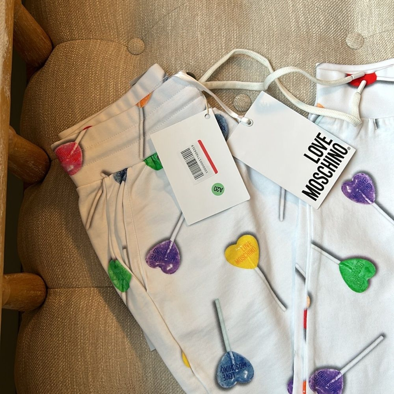 NWT 🍭 LOVE MOSCHINO | Lollipop Drawstring Sweatpants | US Small 🍭