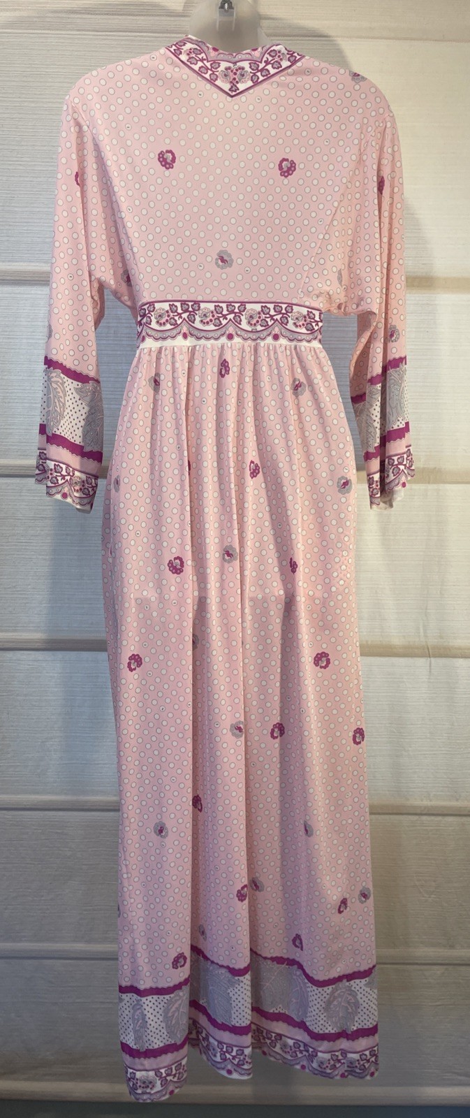 VTG 60&rsquo;s Emilio Pucci for Formfit Rogers Pink Floral Nightgown/Robe Set~XS~EUC