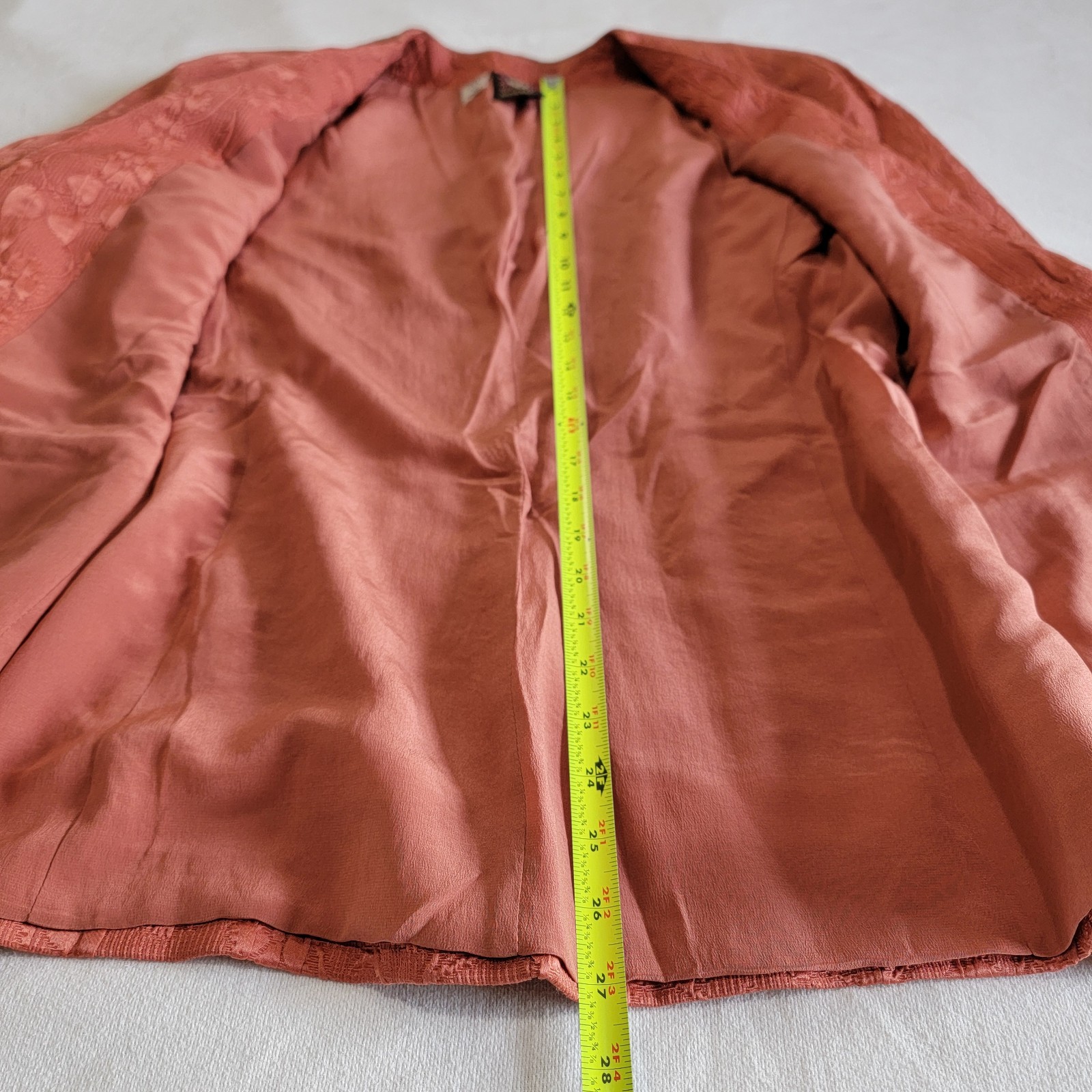 Vintage 1970s Anne Klein Blazer Jacket Union Made Orange Salmon Women Size 6