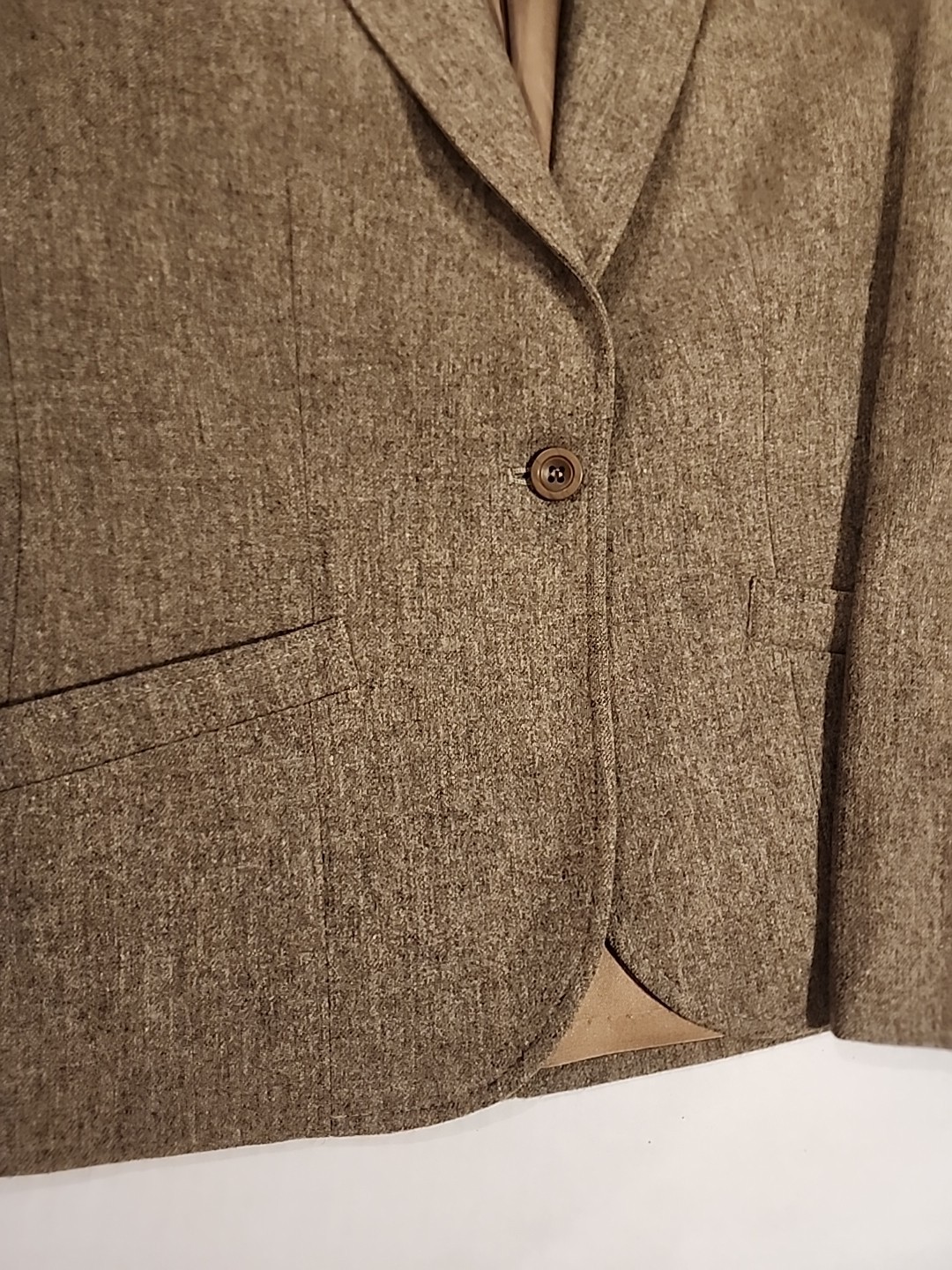 Vtg Miss Pendleton Suit Pant Jacket Set 100% Pure Virgin Wool Tweed Woolen Mills
