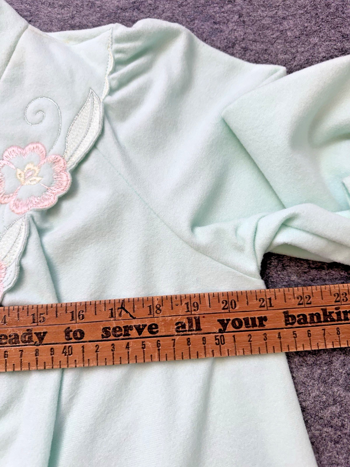 VTG Shadowline Fleece Bed Jacket Robe Embroidery NOS w/Tag 80&rsquo;s Cottagecore S/M