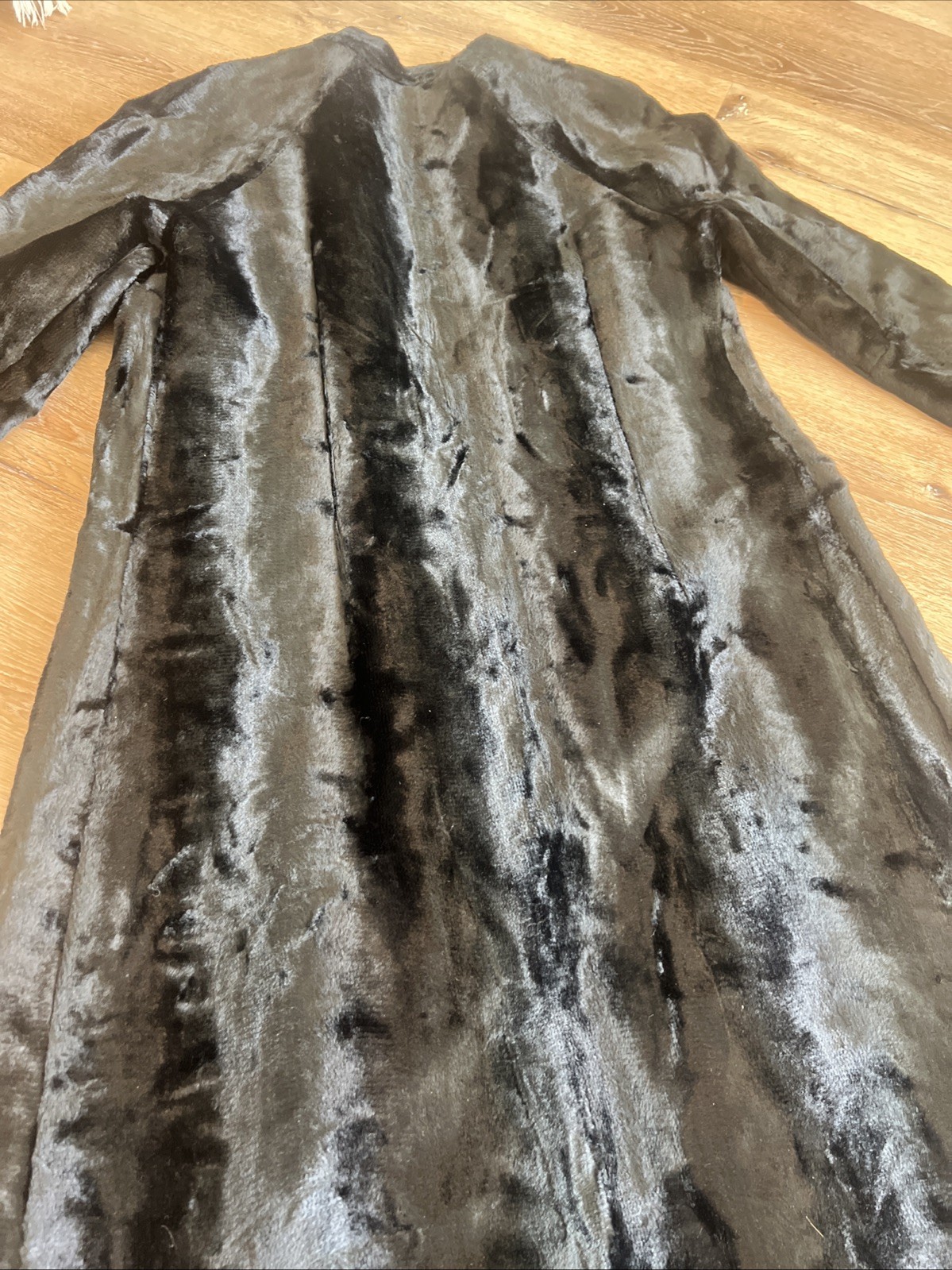 Vintage Faux Lamb Long Coat Evening