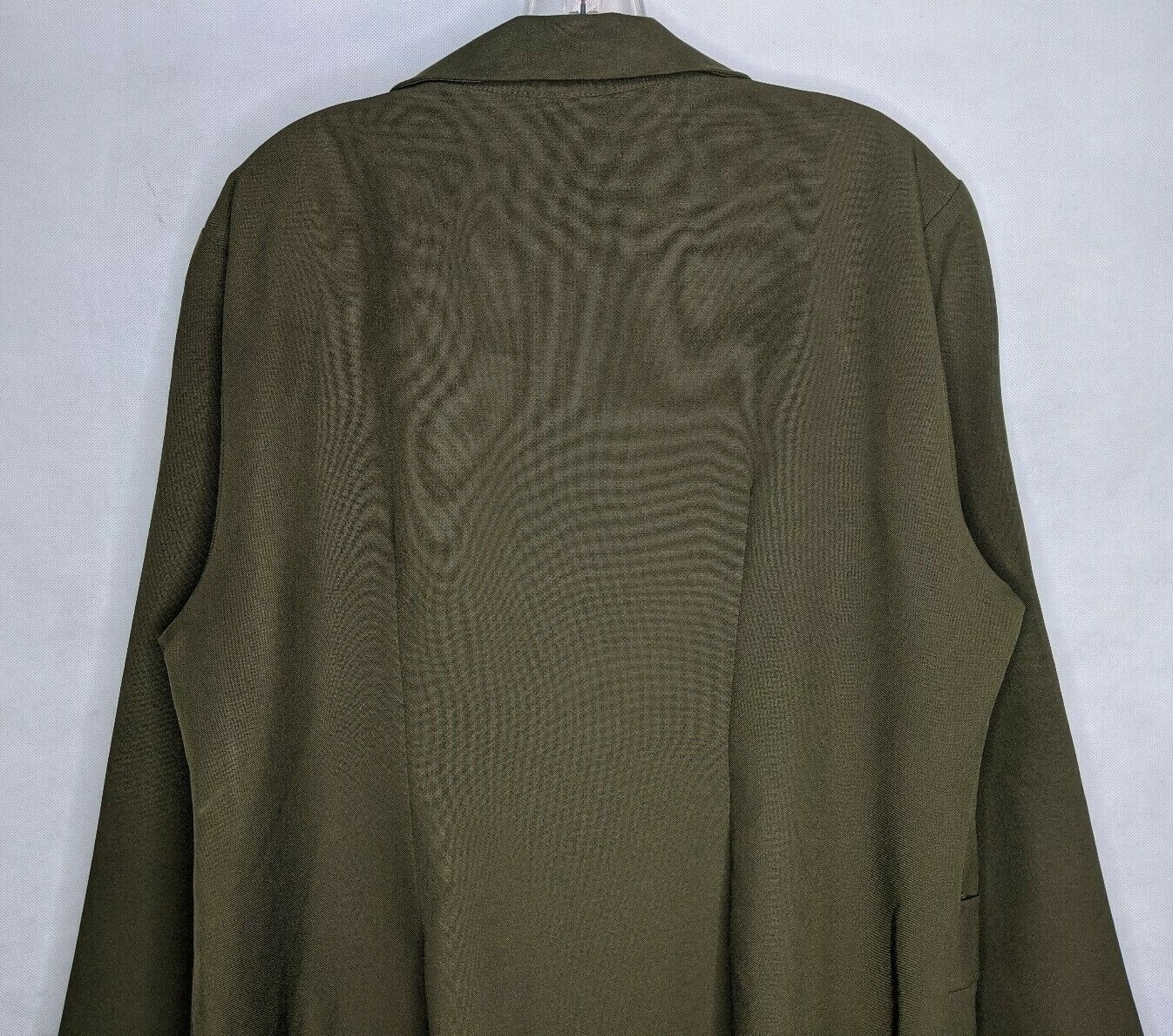 Coat Green Vintage Topcoat Jacket Princess Seam 3/4 Length Buttons 18W Vtg