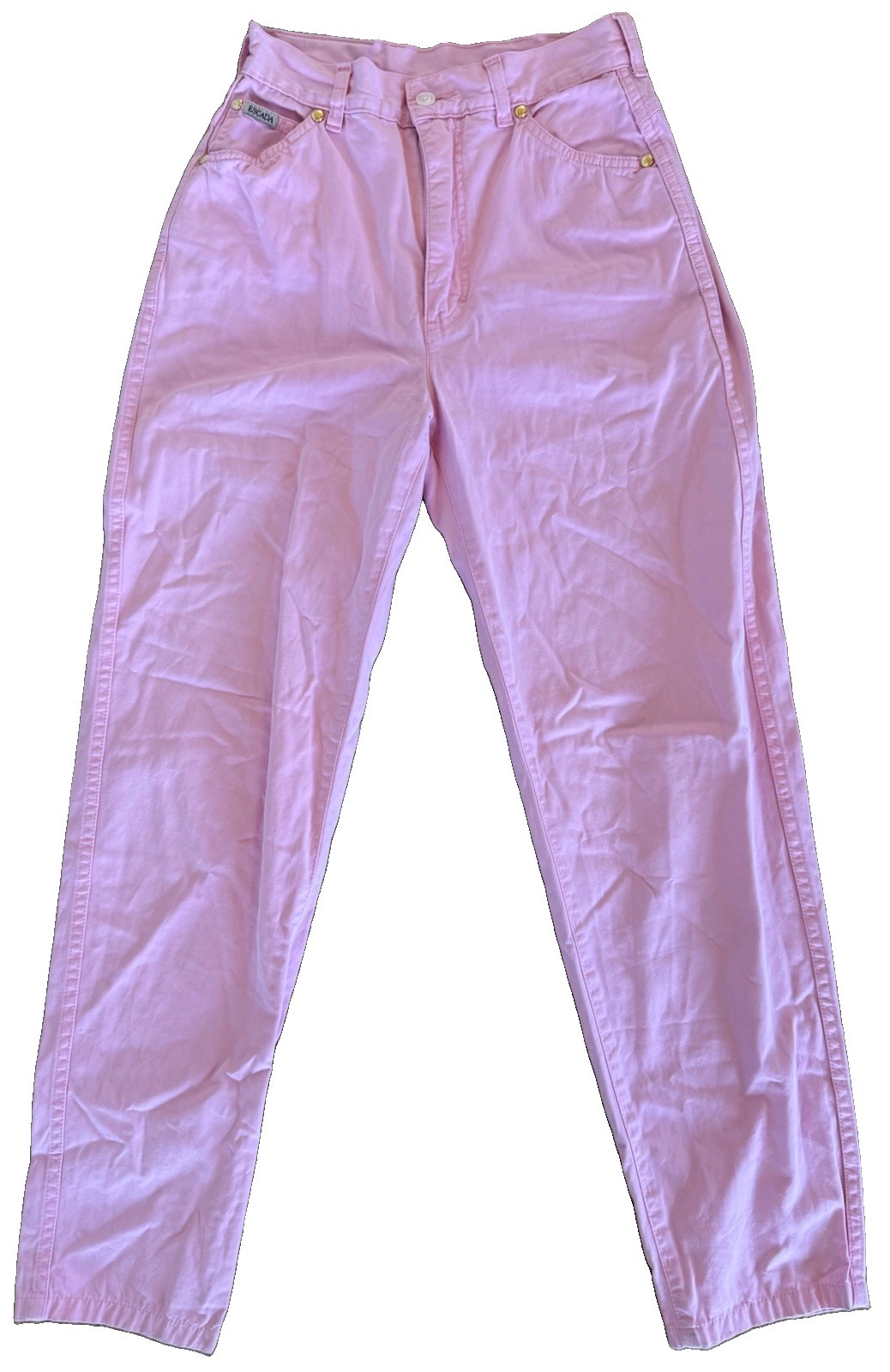 Escada Margaretha Ley Vintage Pink High Waisted Straight Leg • Size 36 • US 4