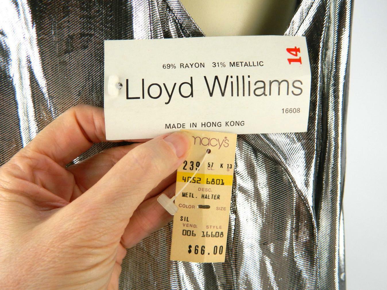 Lloyd Williams Silver Disco Top Sleeveless Metallic 14 Vintage NWT 80s Club Wear