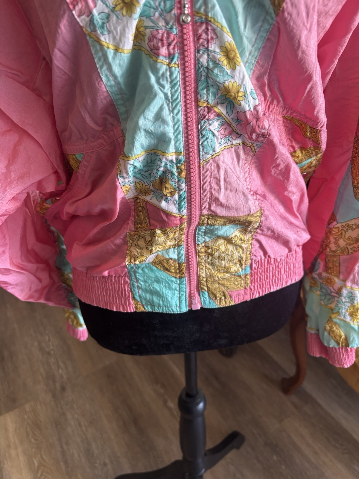 Vintage Athletic Works‎ Windbreaker Jacket And Pants Pastel Print Womens Sz S