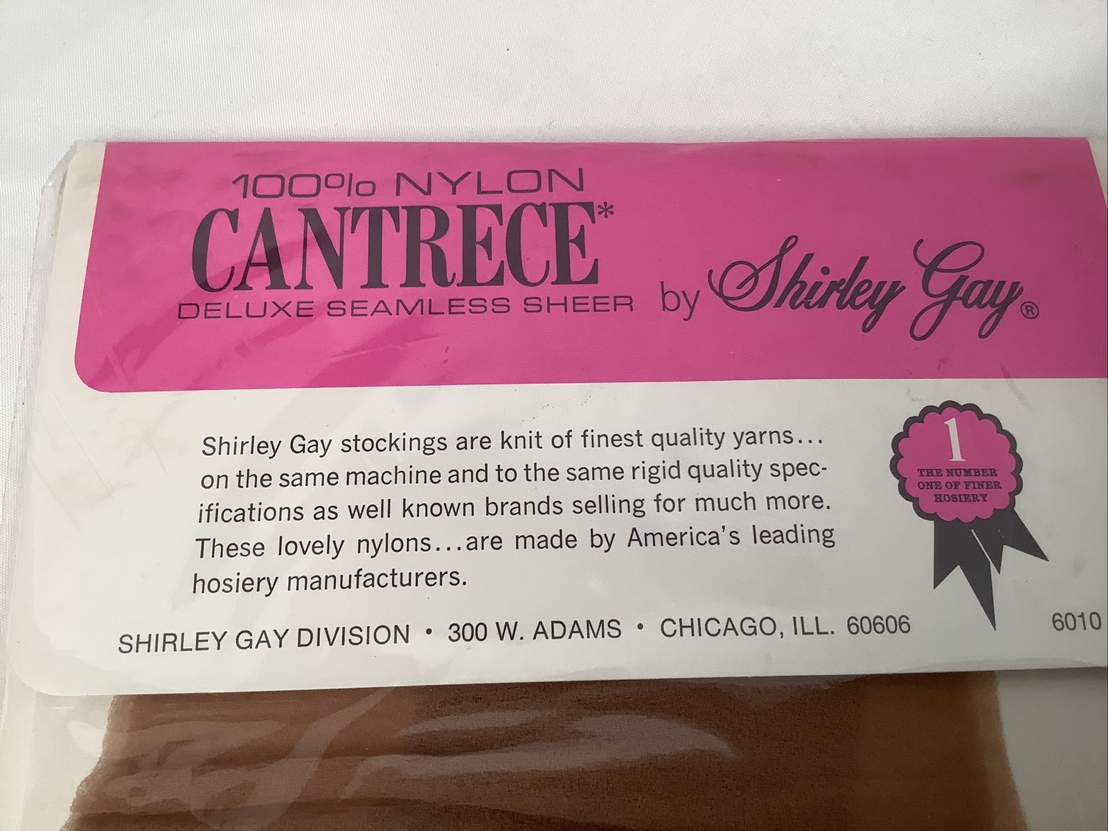Vintage NOS Stocking Cantrece By Shirley Gay Medium 9 1/2 – 10 Misty Beige