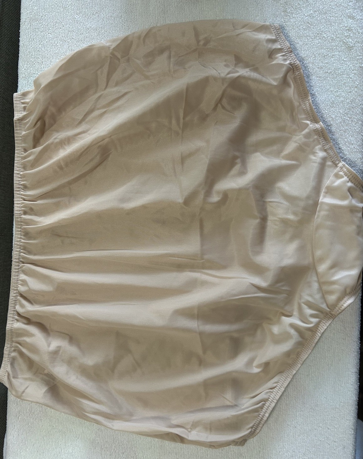 Vintage Sears 100% Nylon Full Cut Briefs Panties Size 8 Nude Beige Tricot 1 Pair