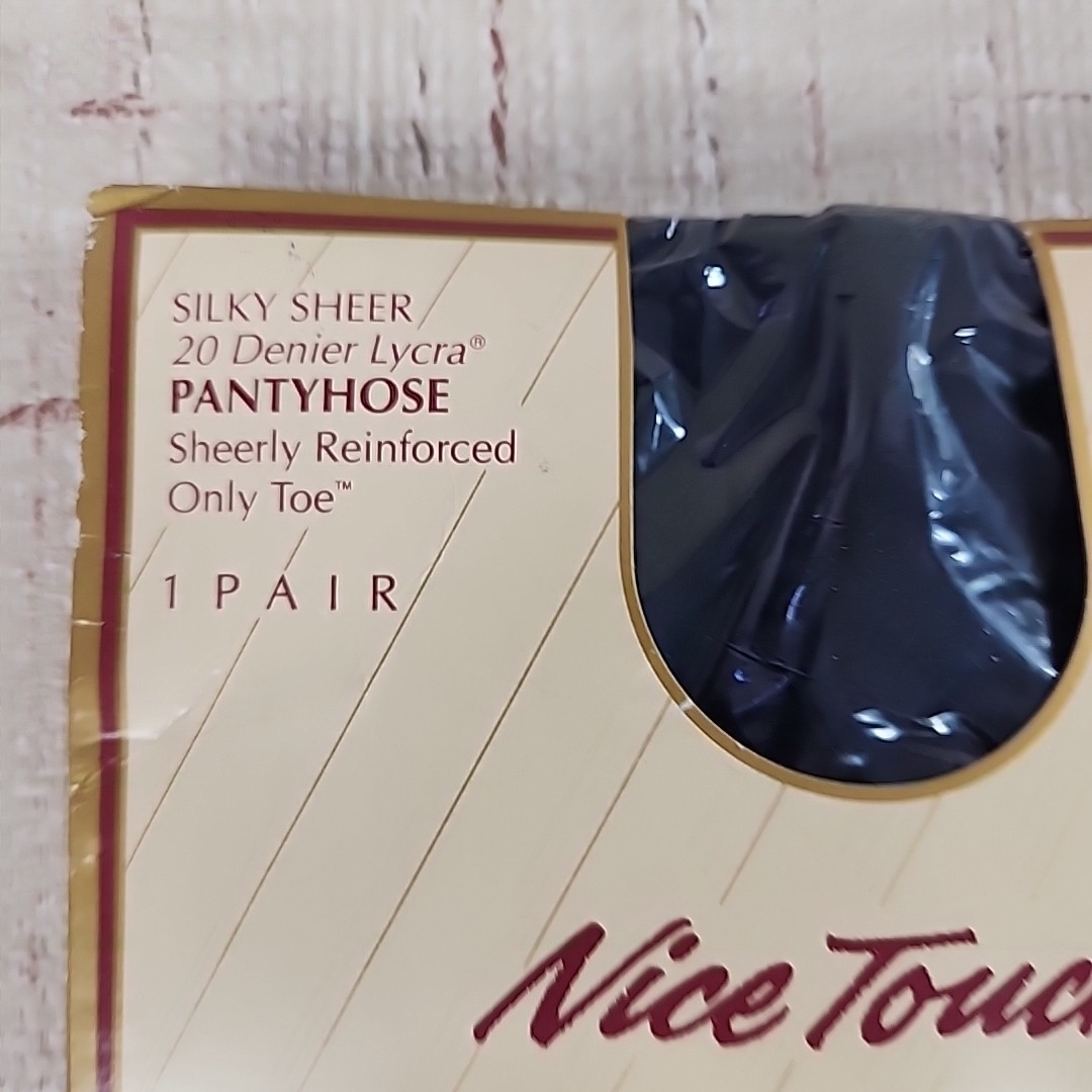 Nice Touch Silken Sheers Full Figure TALL Navy 20 Denier Lycra Pantyhose 1 Pair