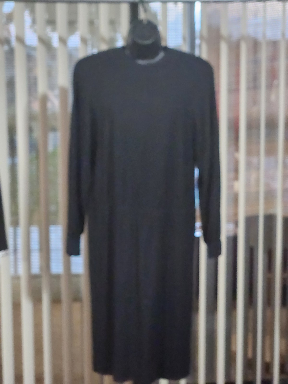 Vintage ADELE SIMPSON Black All Seasons Wool Dropped Waist Dolman Sleeves sz8