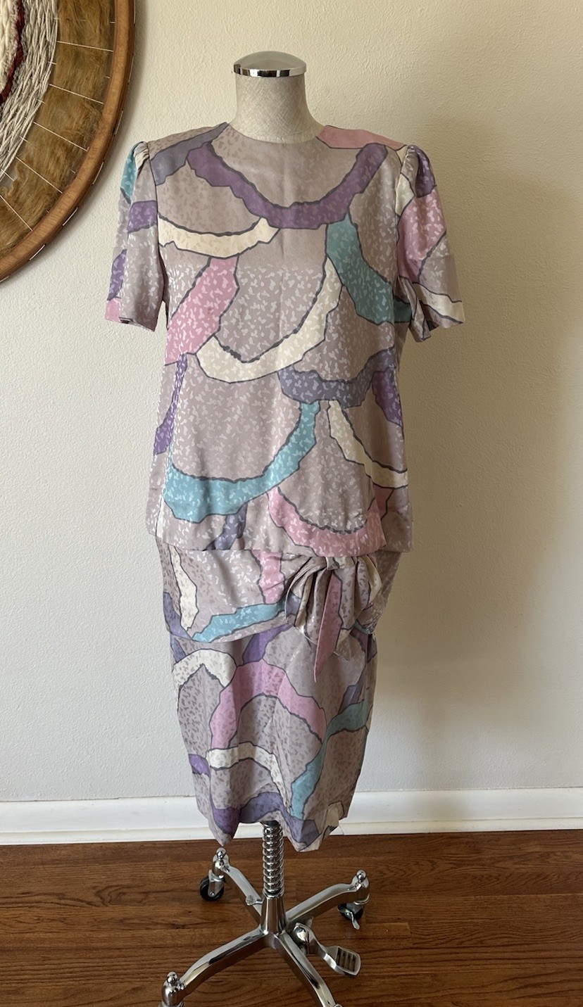 Vintage 80s Lori Max Drop Waist 20s Inspired Dress Woman&rsquo;s M