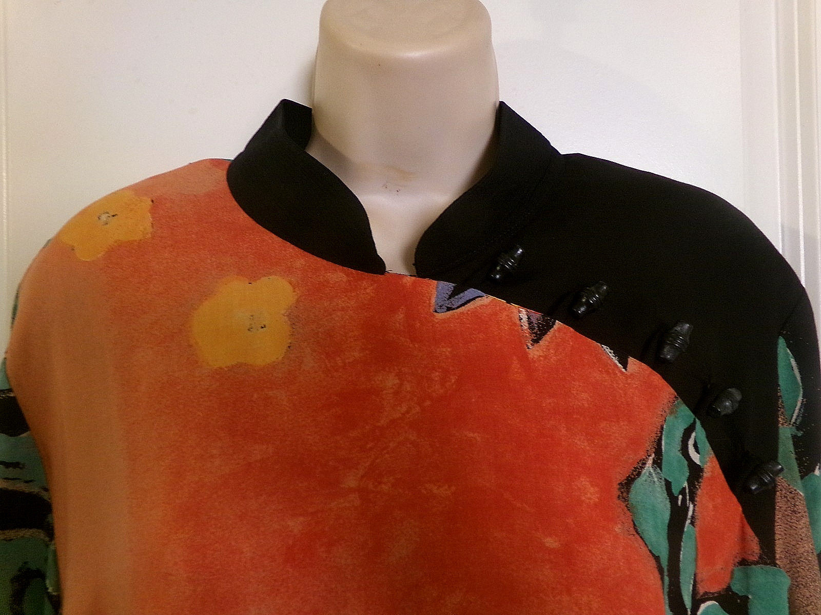 VINTAGE SHARON ANTHONY WOMAN RAYON DRESS/ORIENTAL – See Description for Size