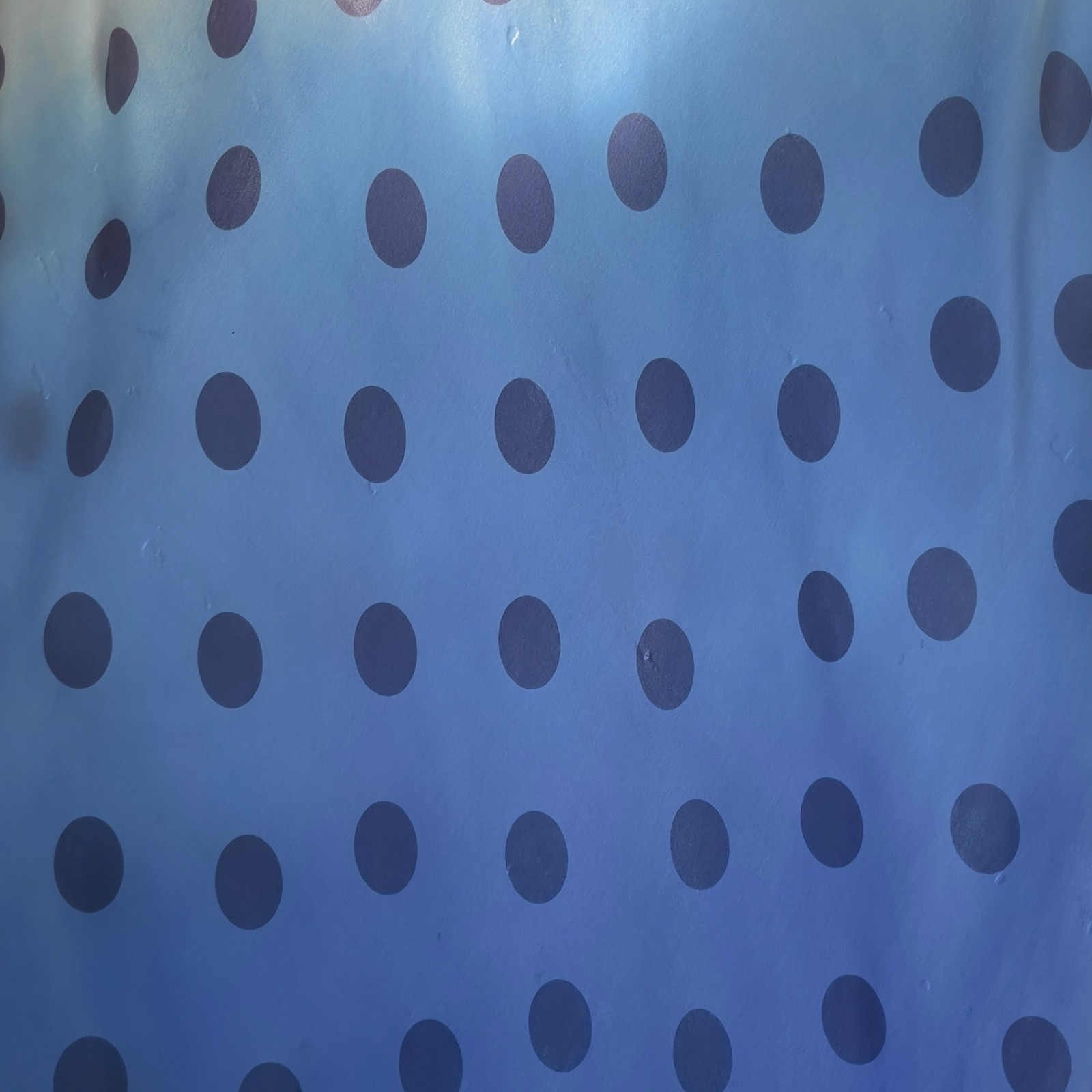 Vintage Pale Lavender & Hand-Dyed Blue Silk Polka Dot Slip Dress (S–M)