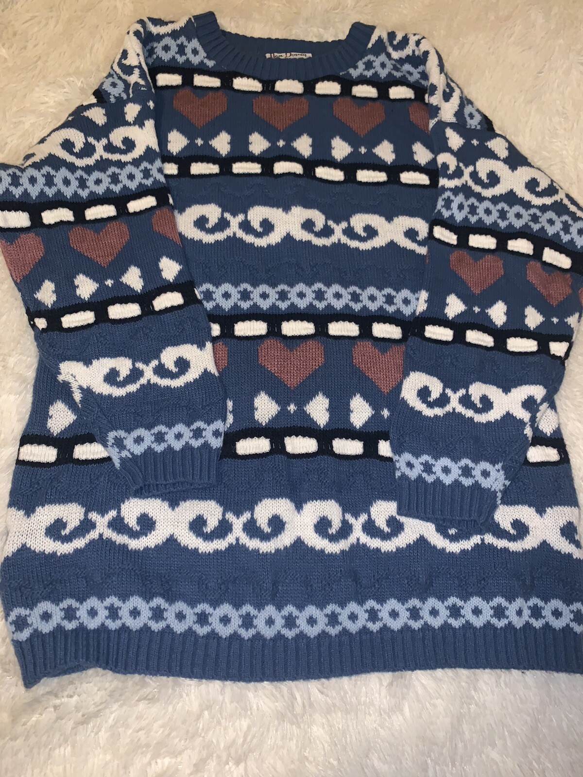 Vintage 90&rsquo;s Nan Dorsey Women&rsquo;s Oversized M Sweater Multicolor NWOT 100% Acrylic