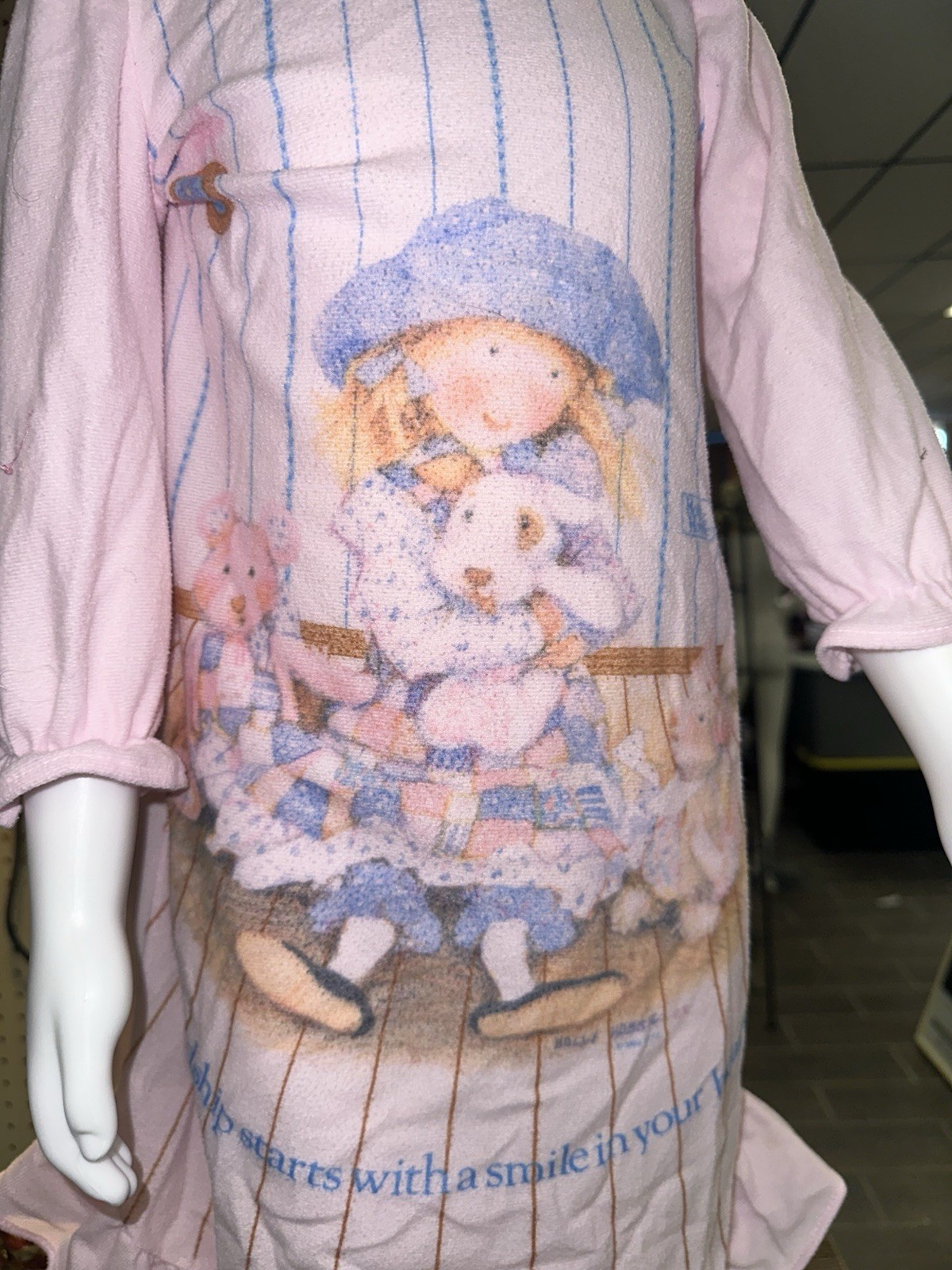 Vintage Holly Hobbie nightgown Nightdress Ruffle Sleepover, Youth NO SIZE TAG