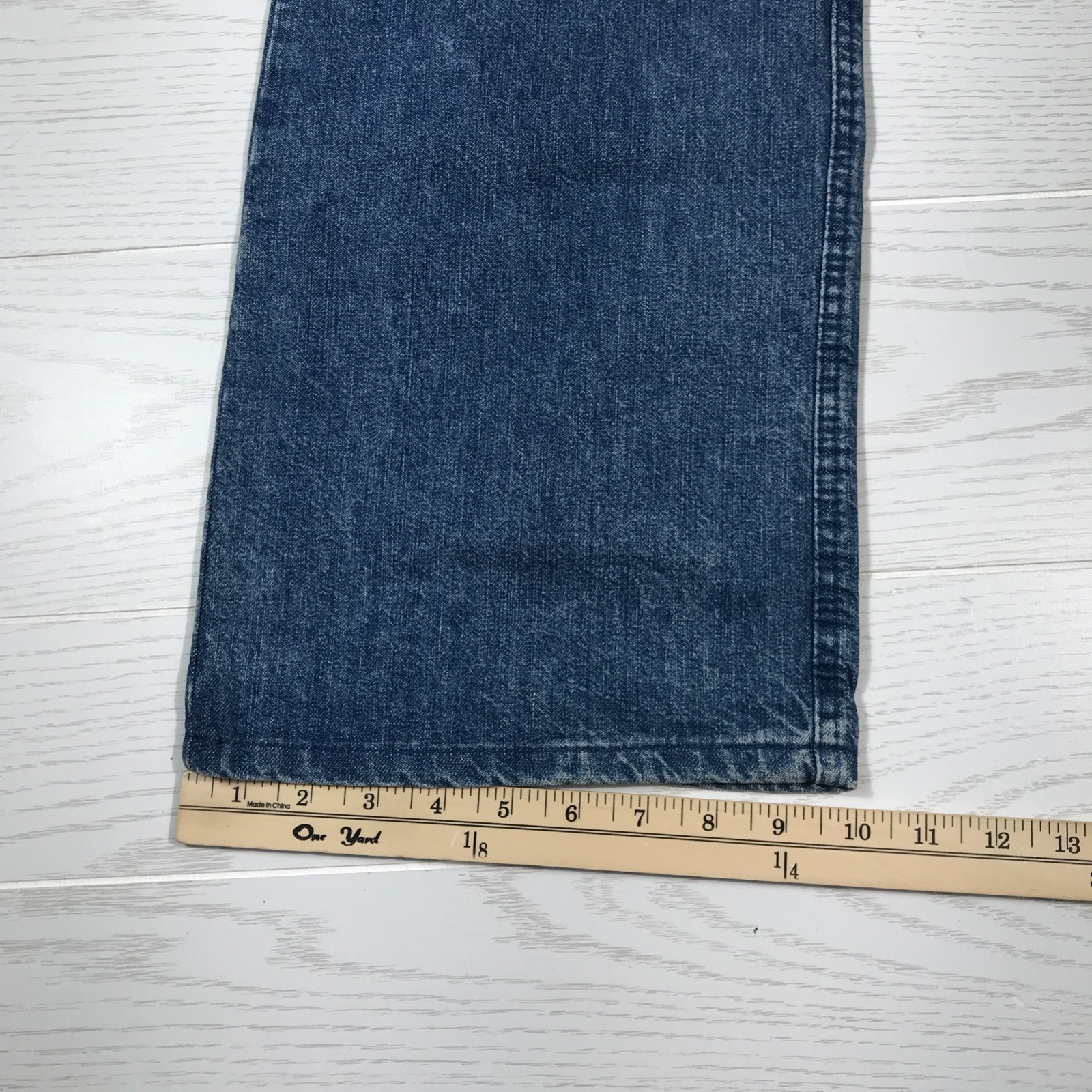 Vintage 70s BellBottom Jeans Women 5/6 LandLubber Button Snap Cotton Made In USA