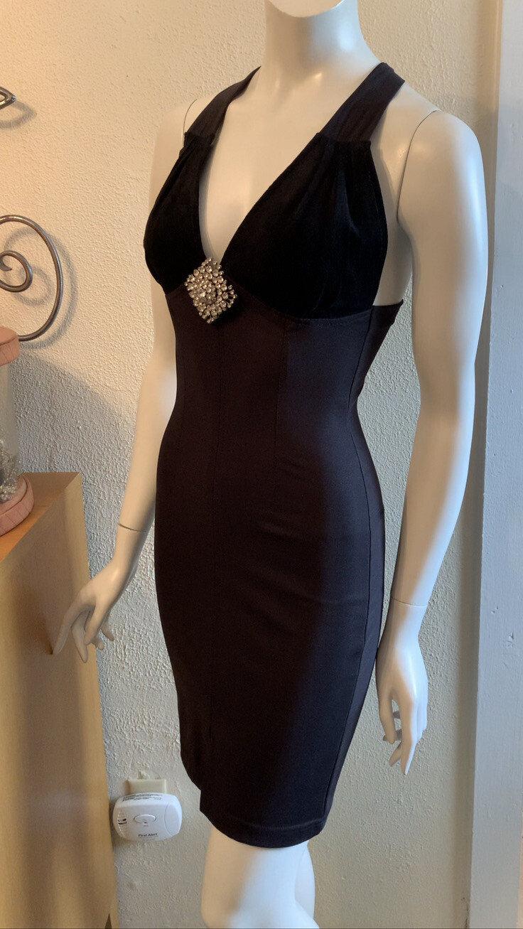 Vintage Glamour Girl Hollywood Black Cocktail Party Wiggle Dress!