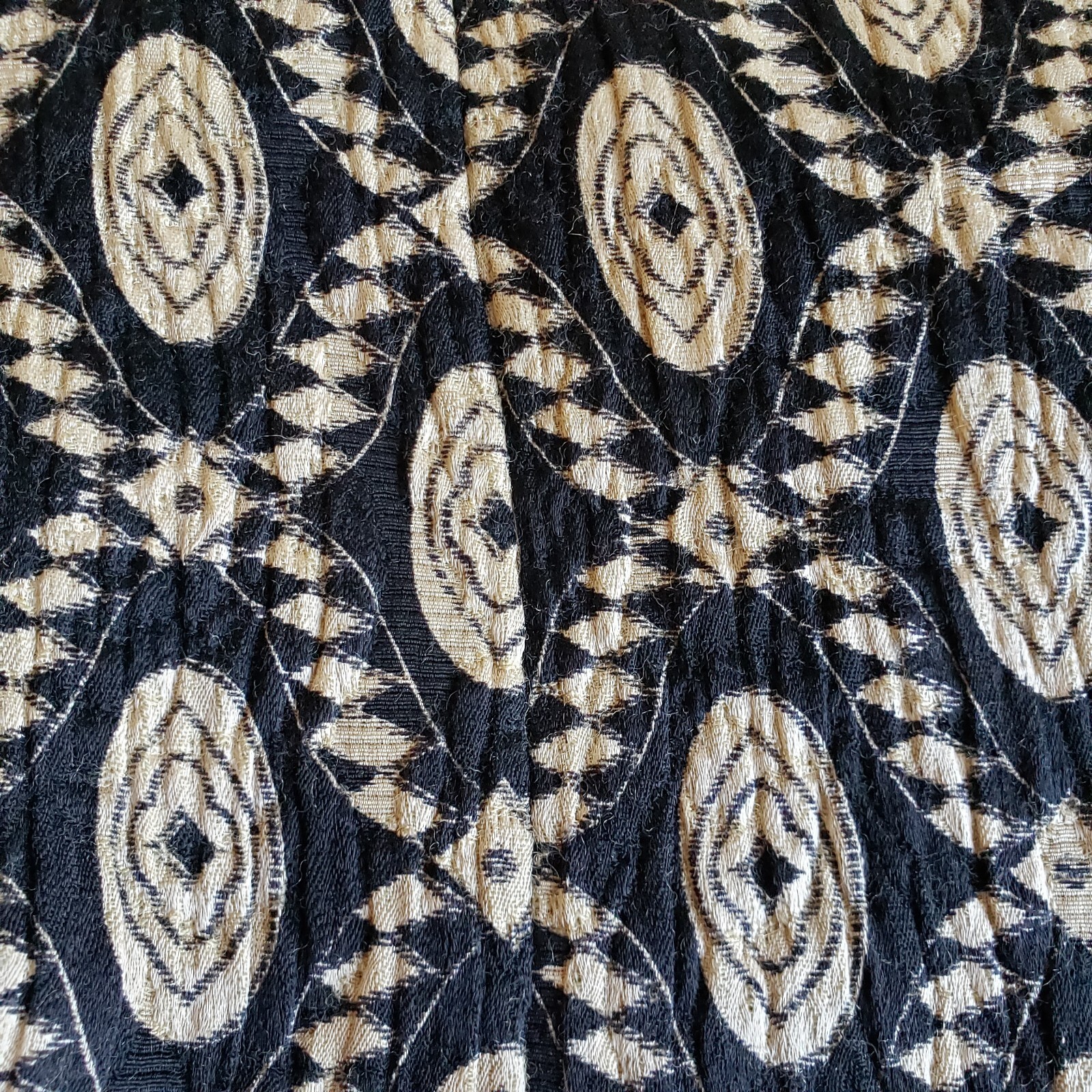 Vintage Escada Jacket 10/12 Wool Silk Blend Ethnic Print Artsy World Traveler