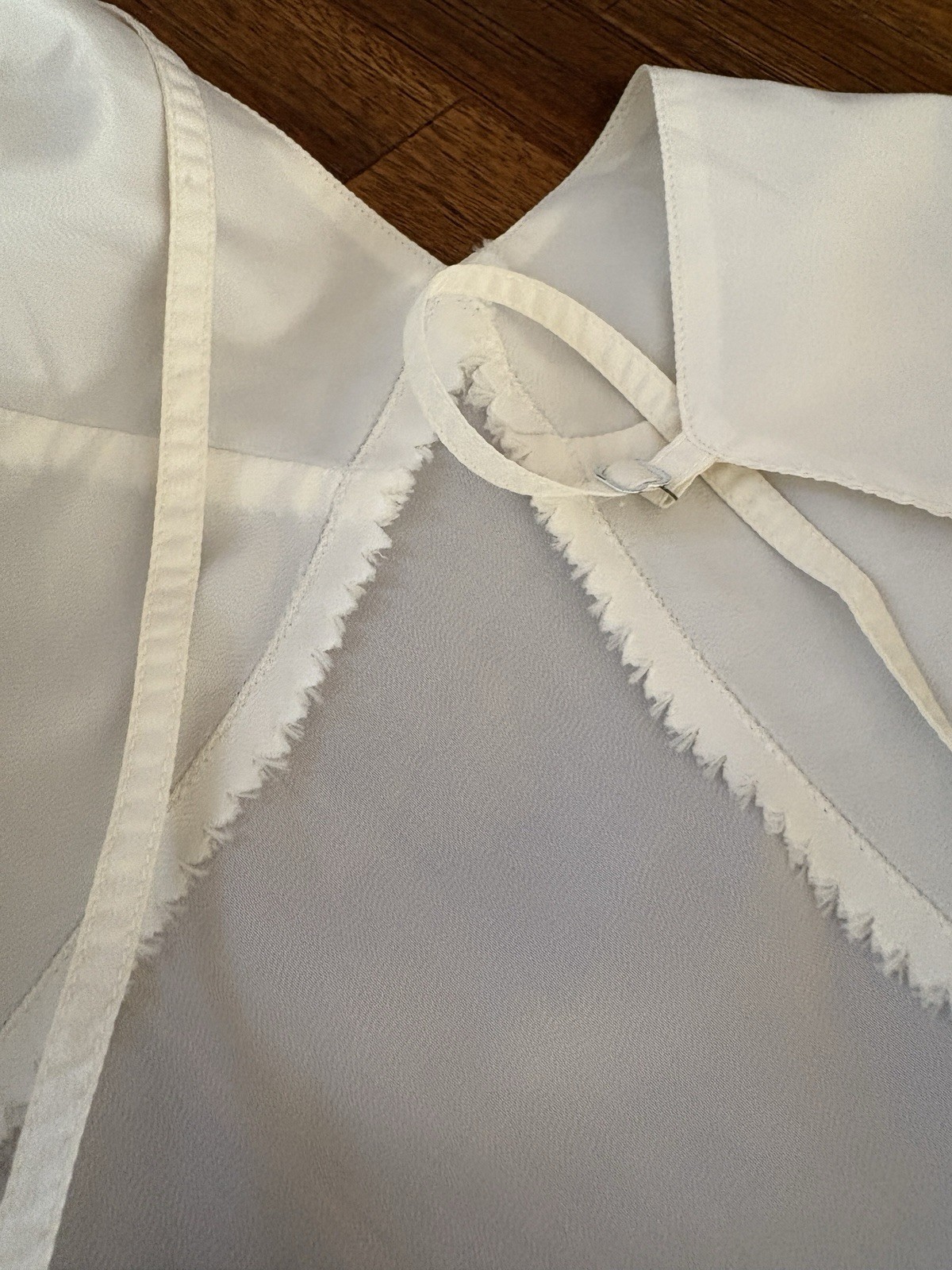 Vintage 1940’s Nylon Blend Negligee Off White Lingerie Slip Medium