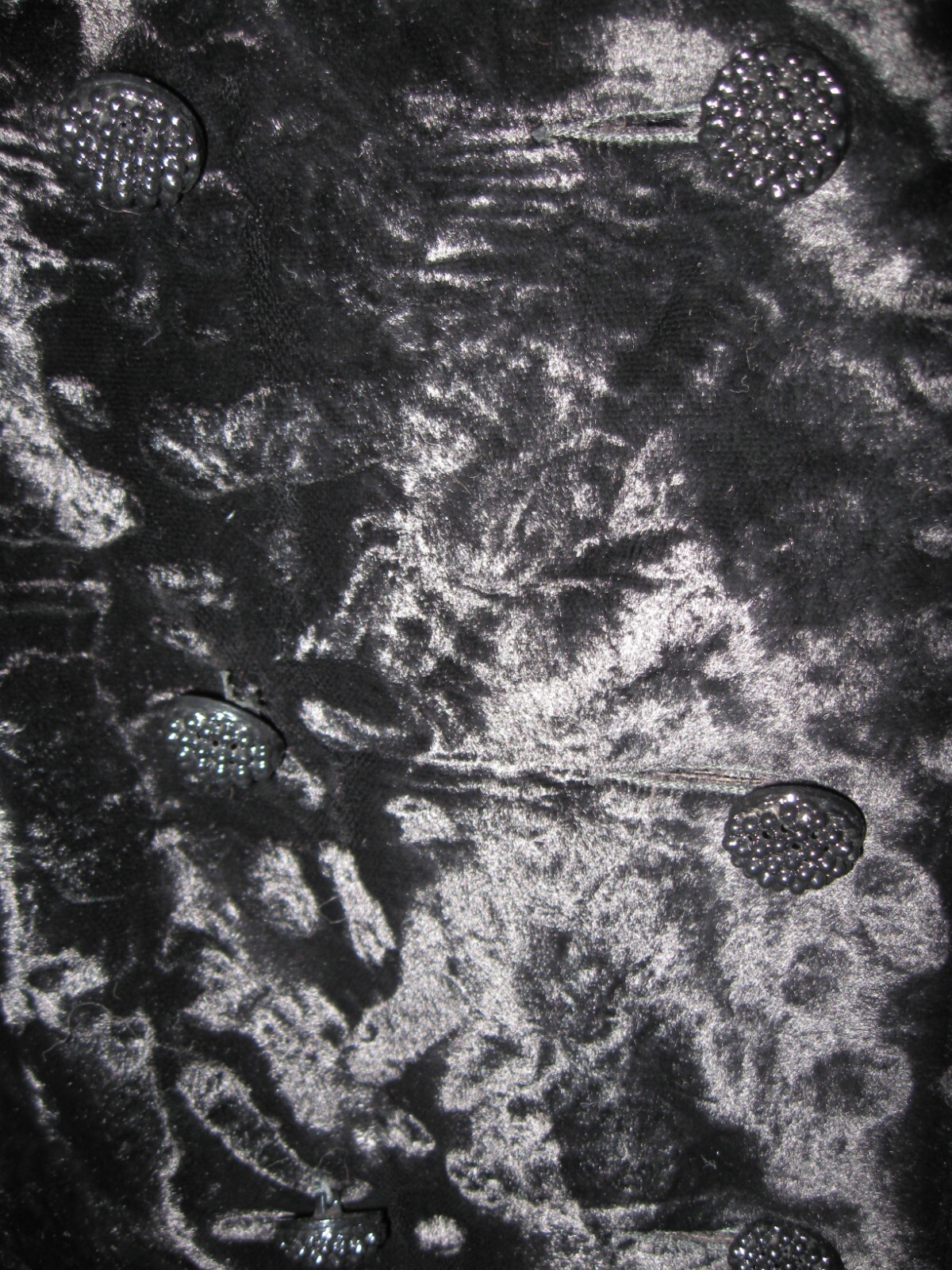 Vintage 1960&rsquo;s Black Crushed Velvet Coat Montaldo&rsquo;s & Borella Sportowne England