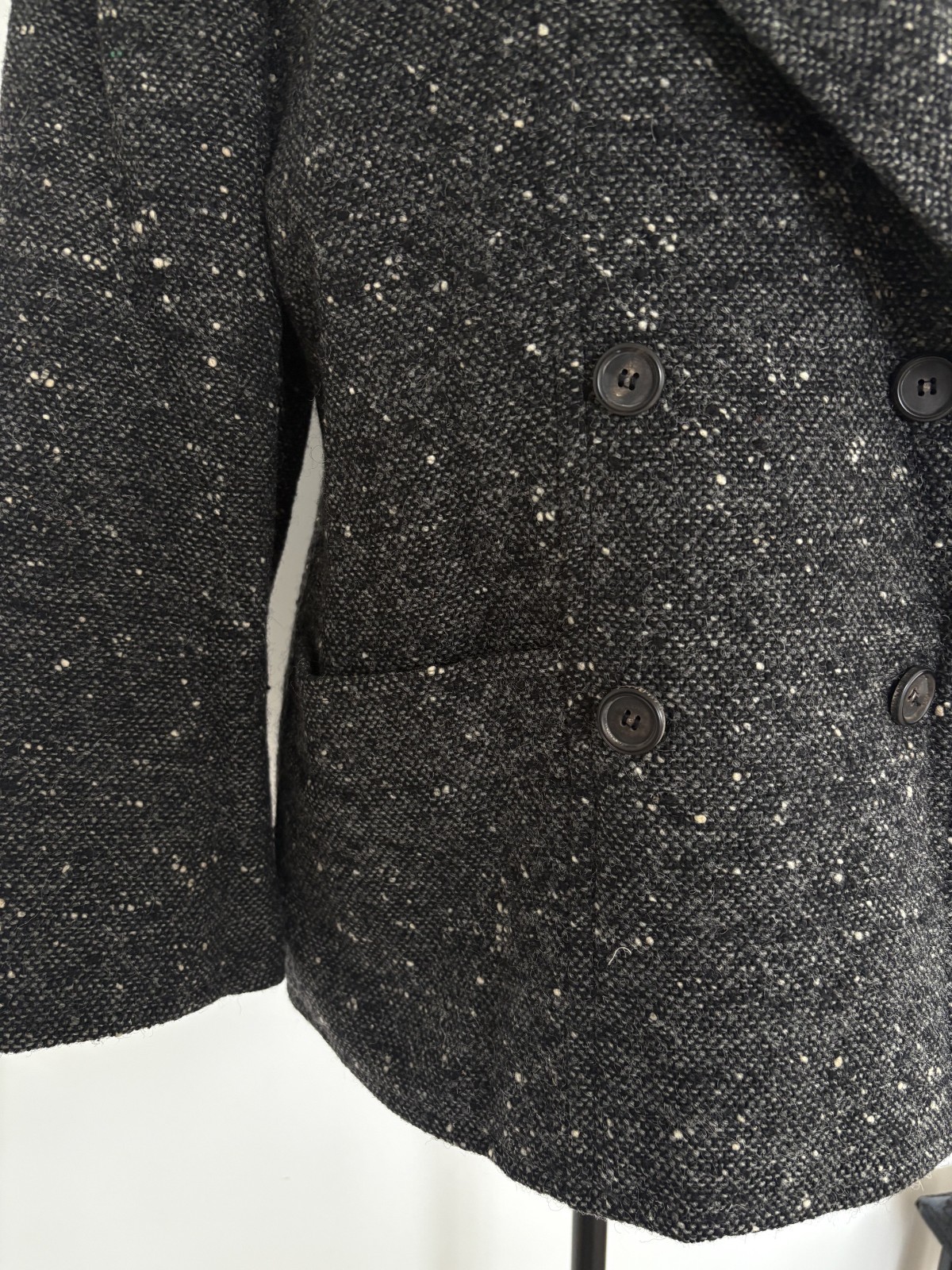 Vintage Saint Laurent Rive Gauche Tweed Blazer – Double Breasted Wool Jacket
