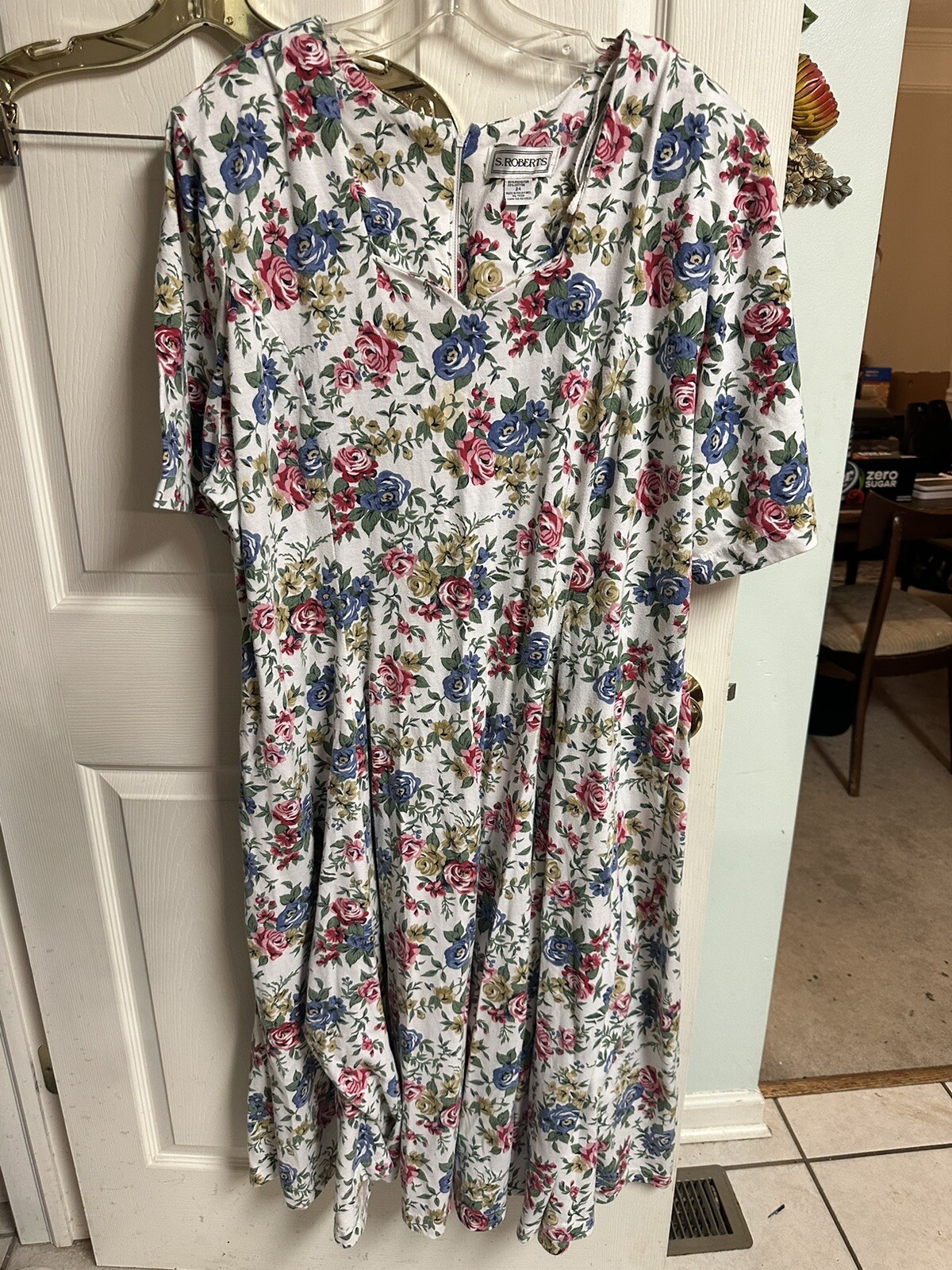 VNT Granny Core Cottage 3xl 24 White House Dress Floral 90s 50 Bust Blossom