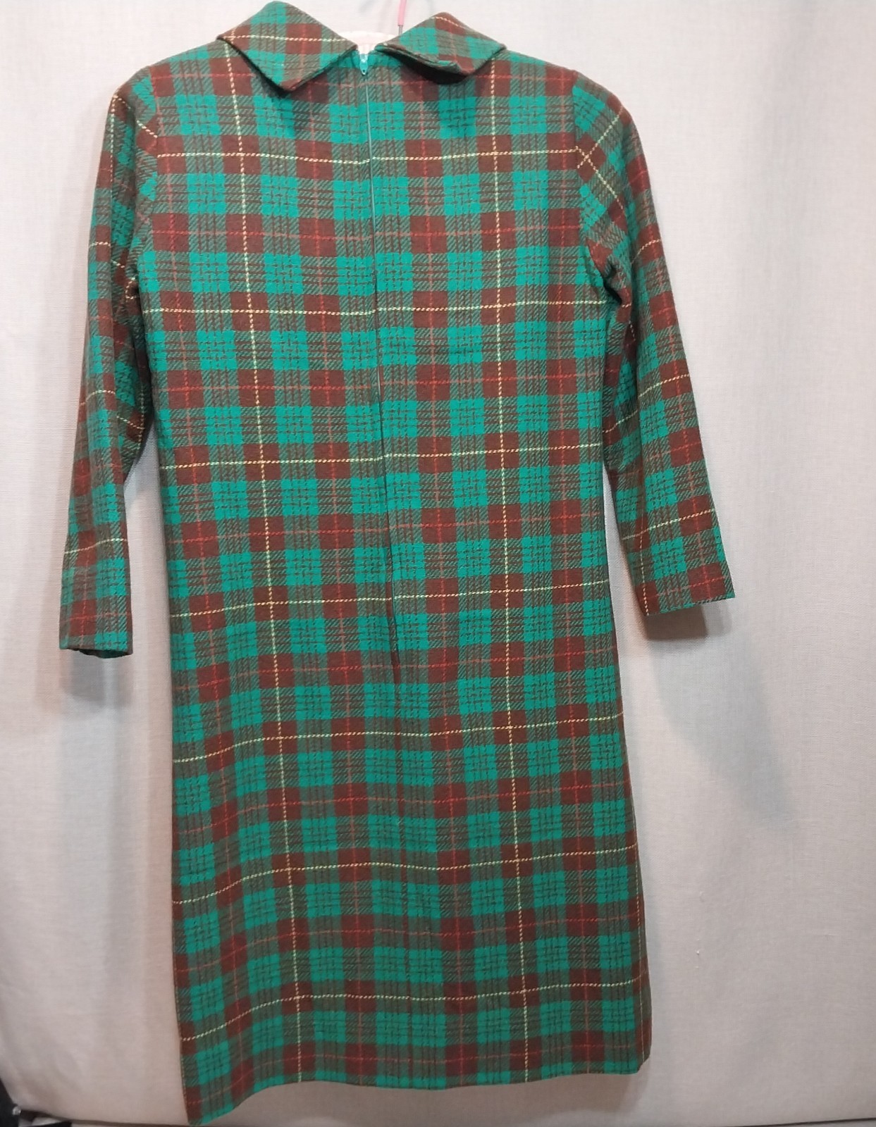 Vintage &lsquo;Marjone Seattle&rsquo; Plaid Wool Dress 1960&rsquo;s