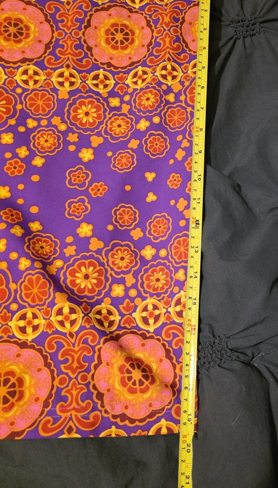 Vintage 1960s–70s Mod/psychedelic Maxi Dress No Tags Cotton/Poly Blend Colorful
