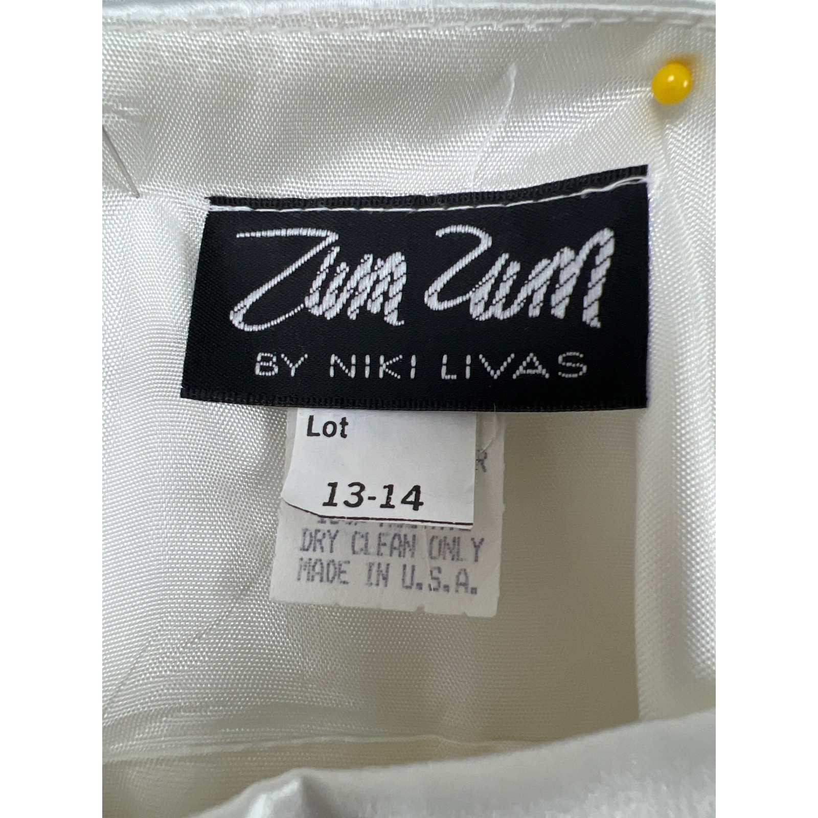Vintage Zum Zum Niki Livas Maxi Dress Women 13-14 White Tulle Strappy Fit Flare