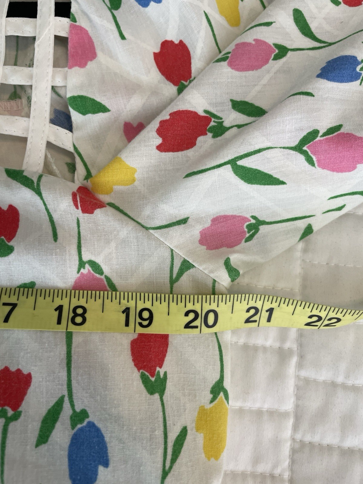 VTG 70s David Brown Saks Fifth Avenue White Floral 1/4 Zip House lounge Dress