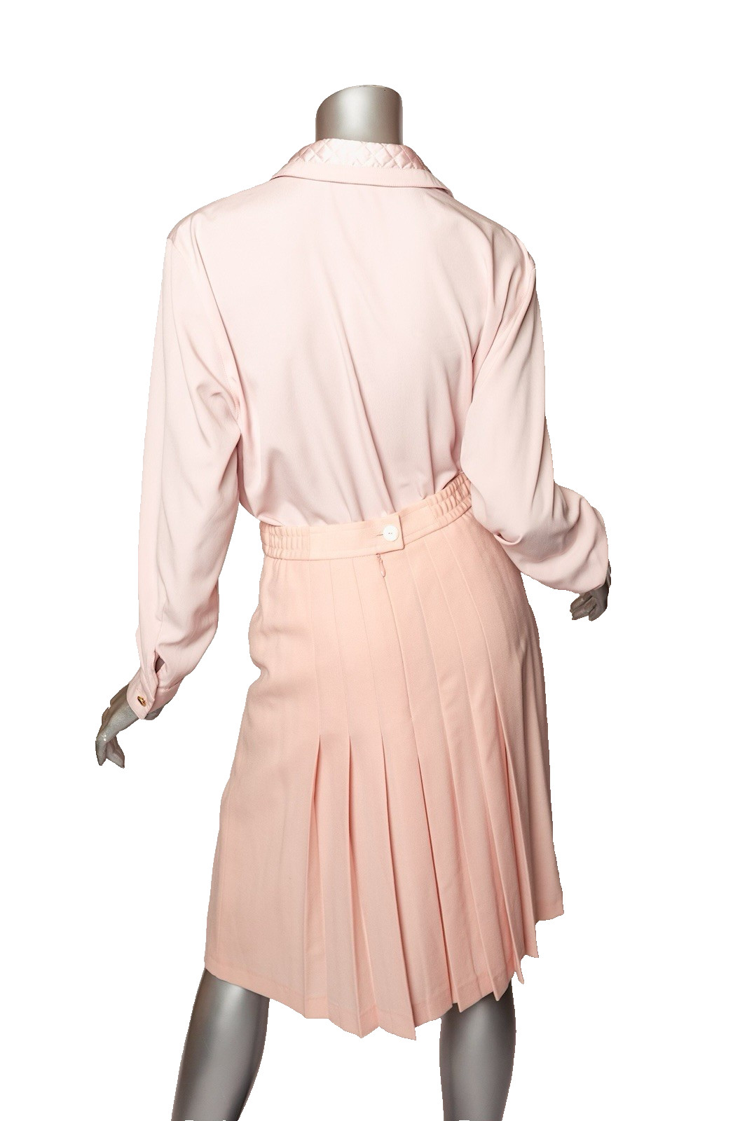 Vintage ARA Germany Couture Inspired 2-Pc Blush Pink Wool Skirt Suit