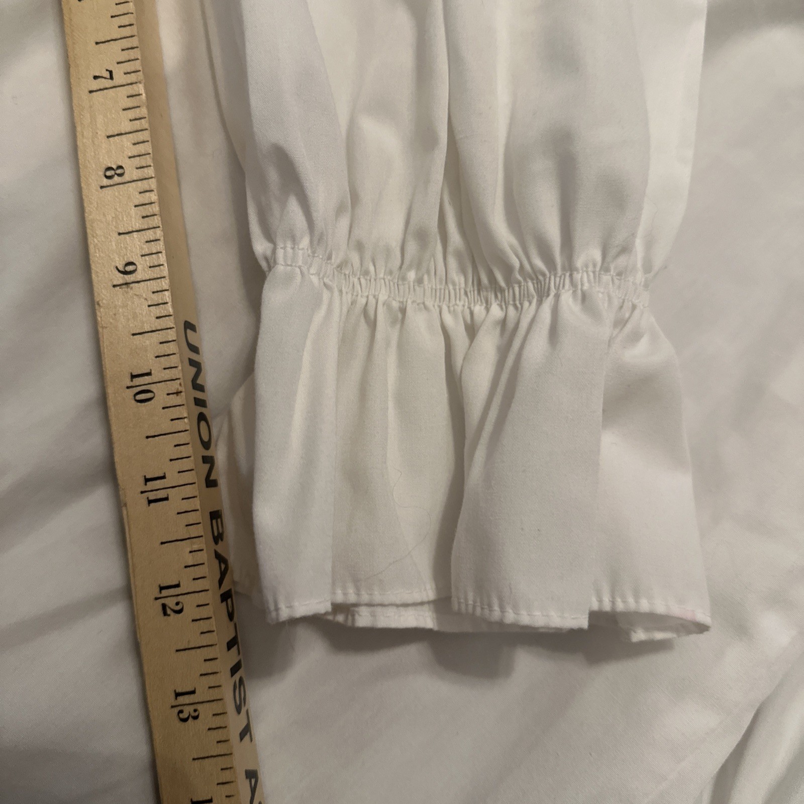 Vtg Partners Please Peasant Blouse Medium Malco Modes Lace White Square Dance