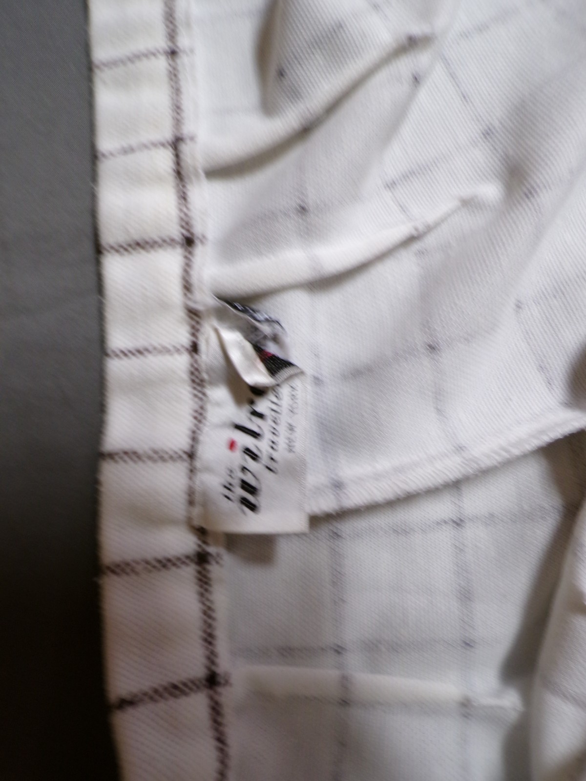 Vintage WILROY Poly Blend White with Brown Pants Slacks Waist 30&Prime;