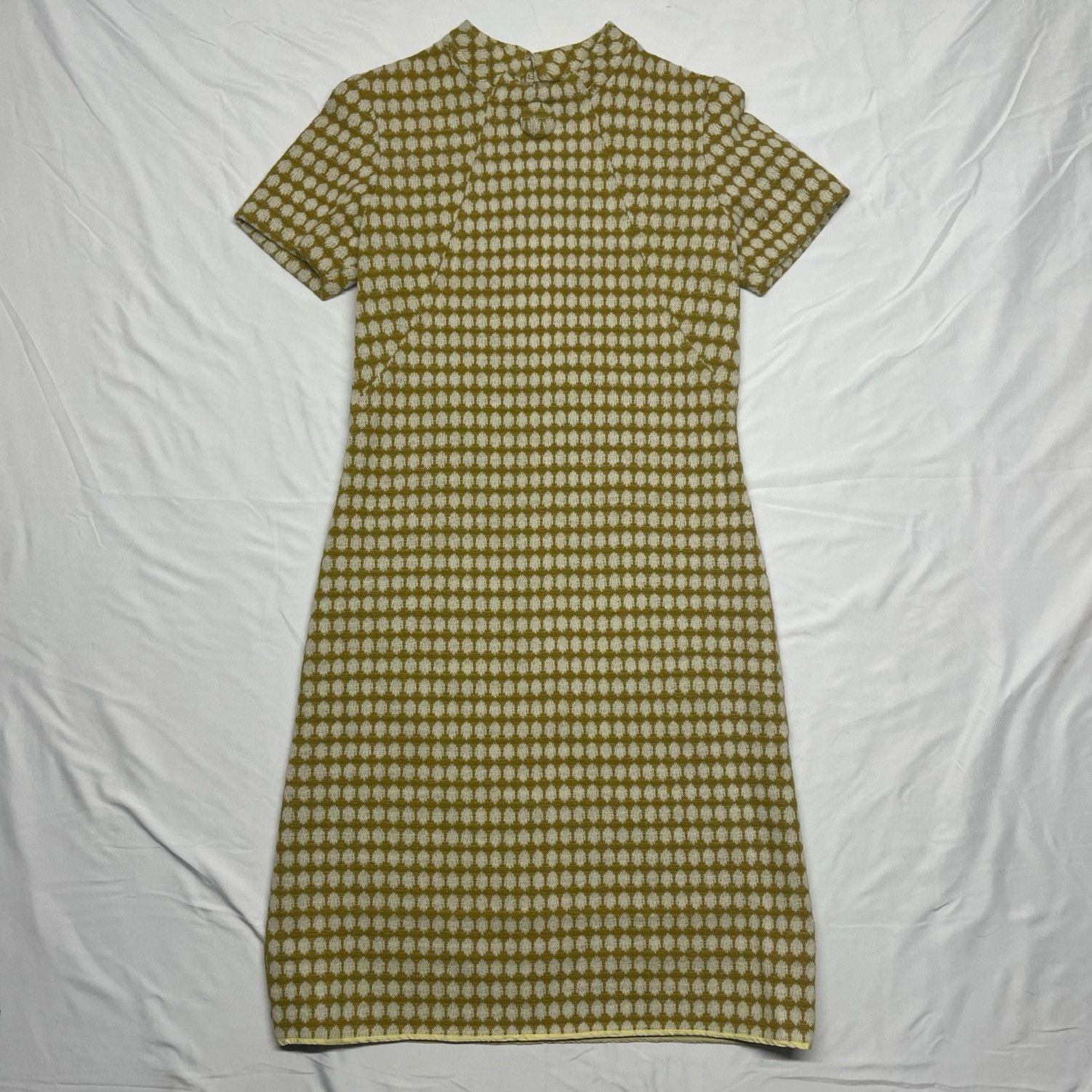 Vintage Handmade Shift Dress Small 30&Prime; Bust Knee Length Mod 60s 70s Style