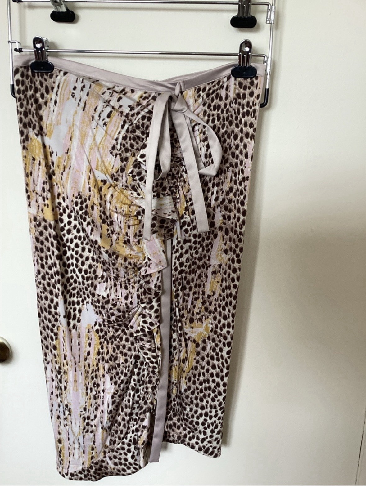 Just Cavalli Leopard Satin Two-Piece Size 44.