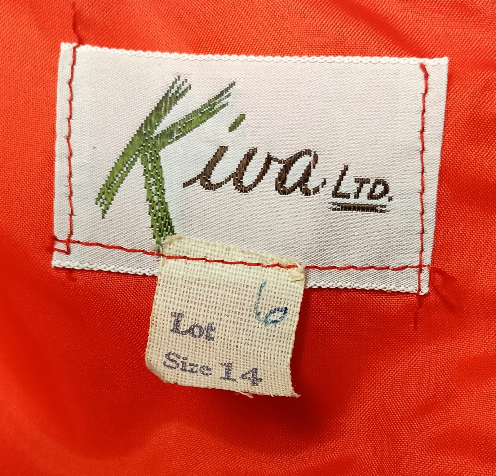Vtg 60&rsquo;s- 70s Kiva Ltd Orange Multi Dot Print Halter Maxi Dress Vintage Size 14