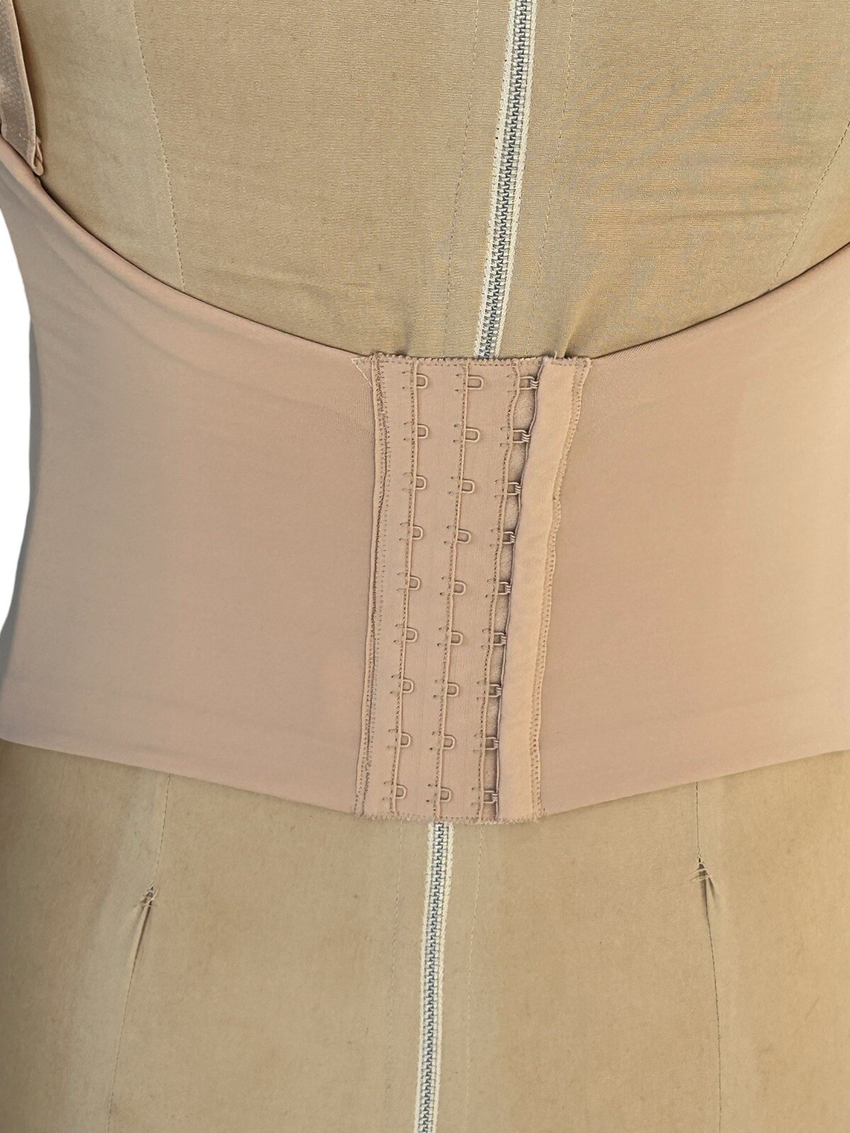 Vintage Push Up Bustier Size 38B Beige 3 Sets of Hooks Padded Made in USA READ