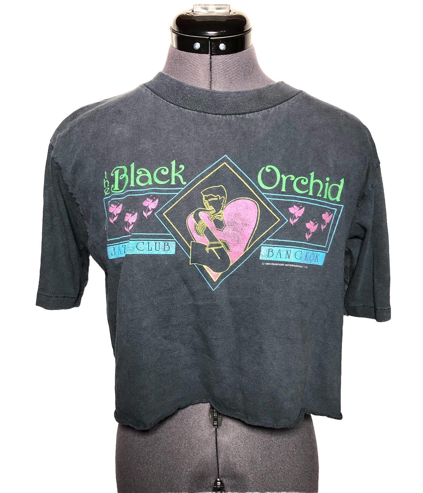 Vtg 80s T-Shirt Single Stitch The Black Orchid Jazz Club Bangkok Oneita USA L