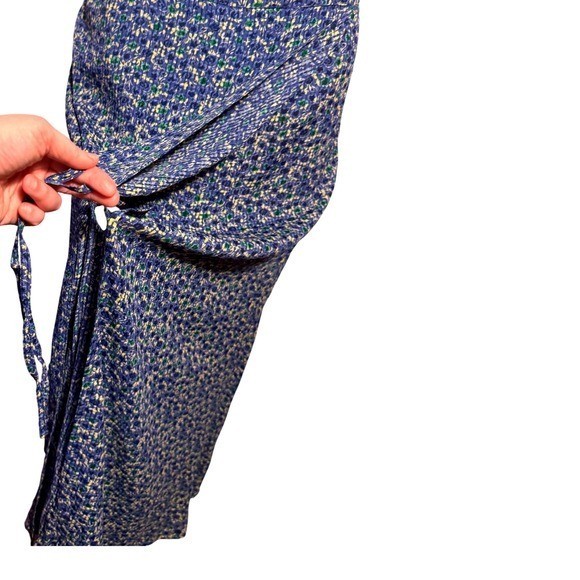Vintage 1990&rsquo;s NWT April Cornell Floral Blue Yellow Maxi Prairie Cottage Dress