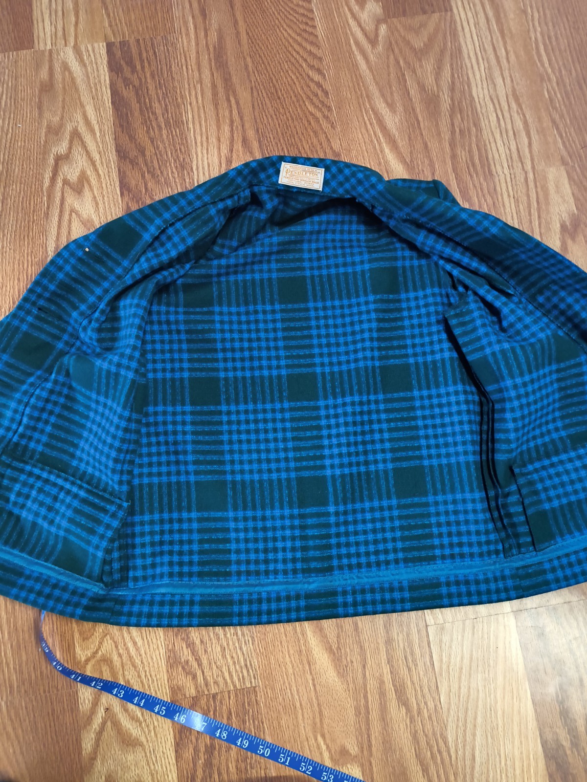 Vintage 1950s Pendleton Virgin Wool Blazer Jacket Thistle Buttons Button Front