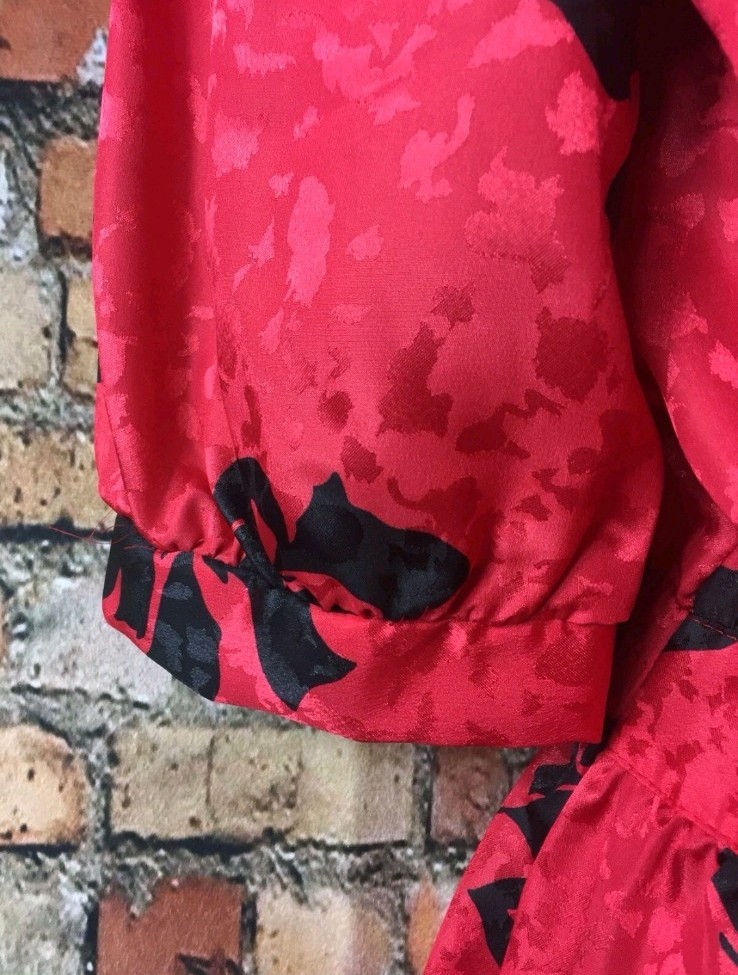 Jonathan Martin Vintage 80s Red Wrap Dress Whimsigoth Alt New Wave