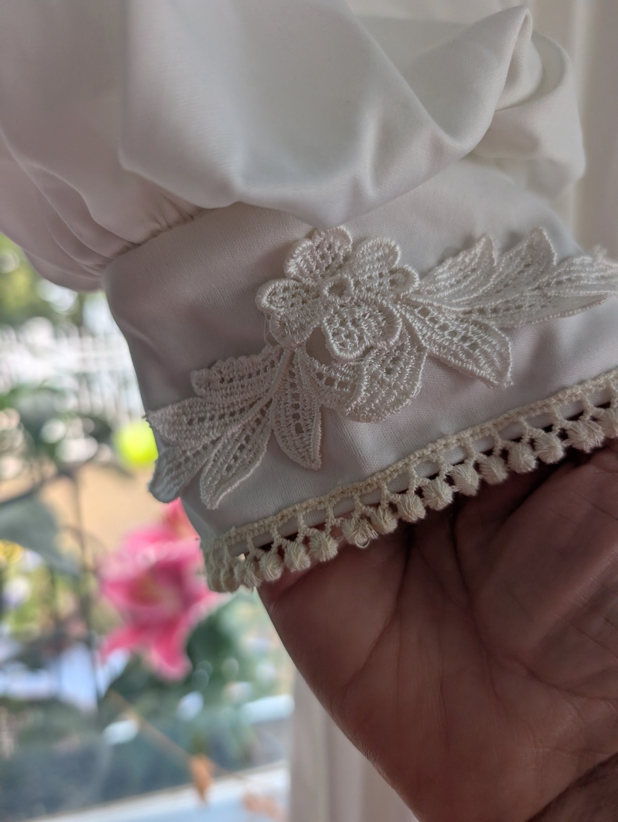 VTG 70s Gunne Sax Sz. 13/14 Romantic Wedding Bridal Lace Prairie Dress