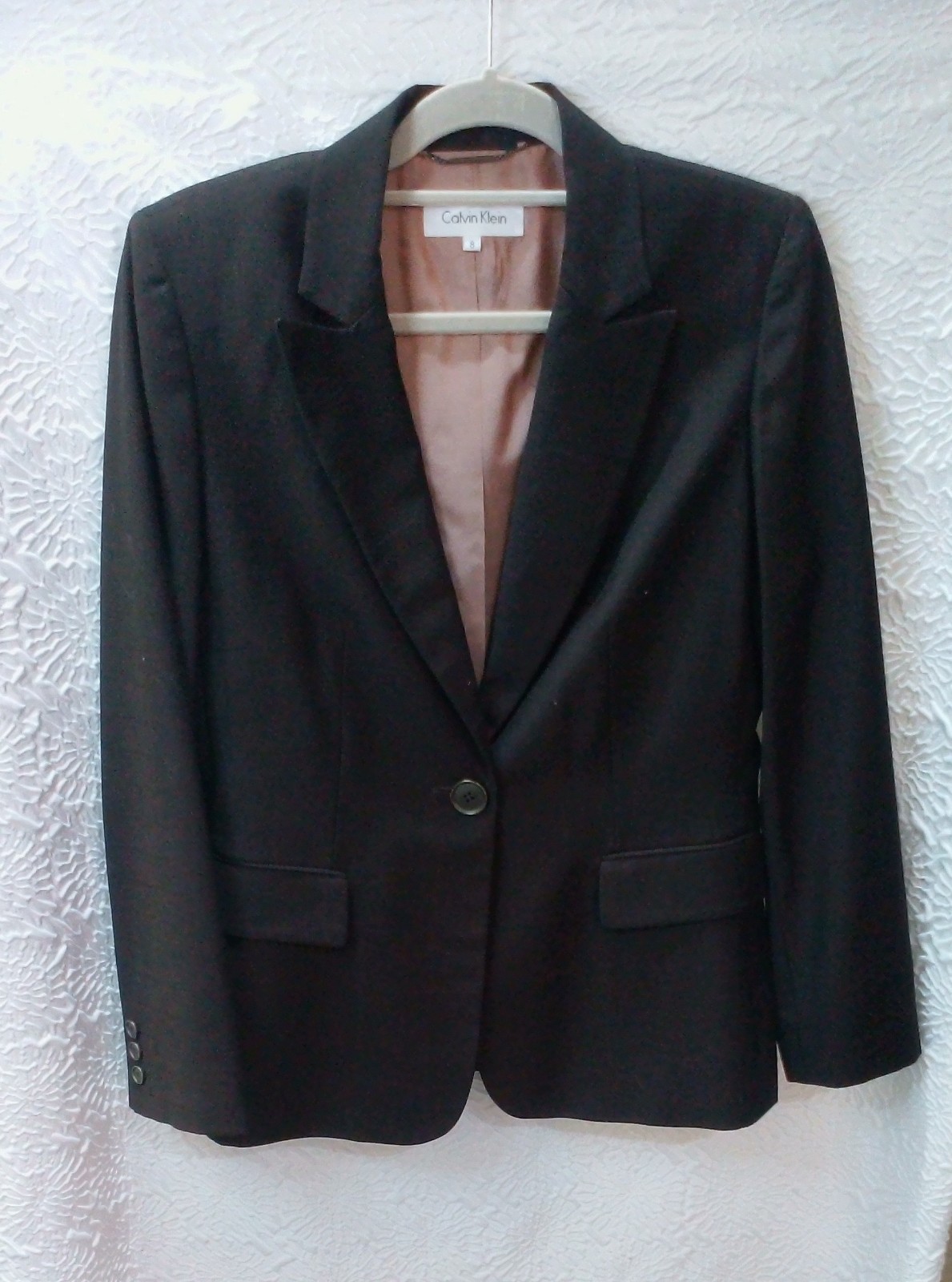 Vintage 90s Calvin Klein Blazer Womens 8 Brown NWT Single Button Y2K Minimalist