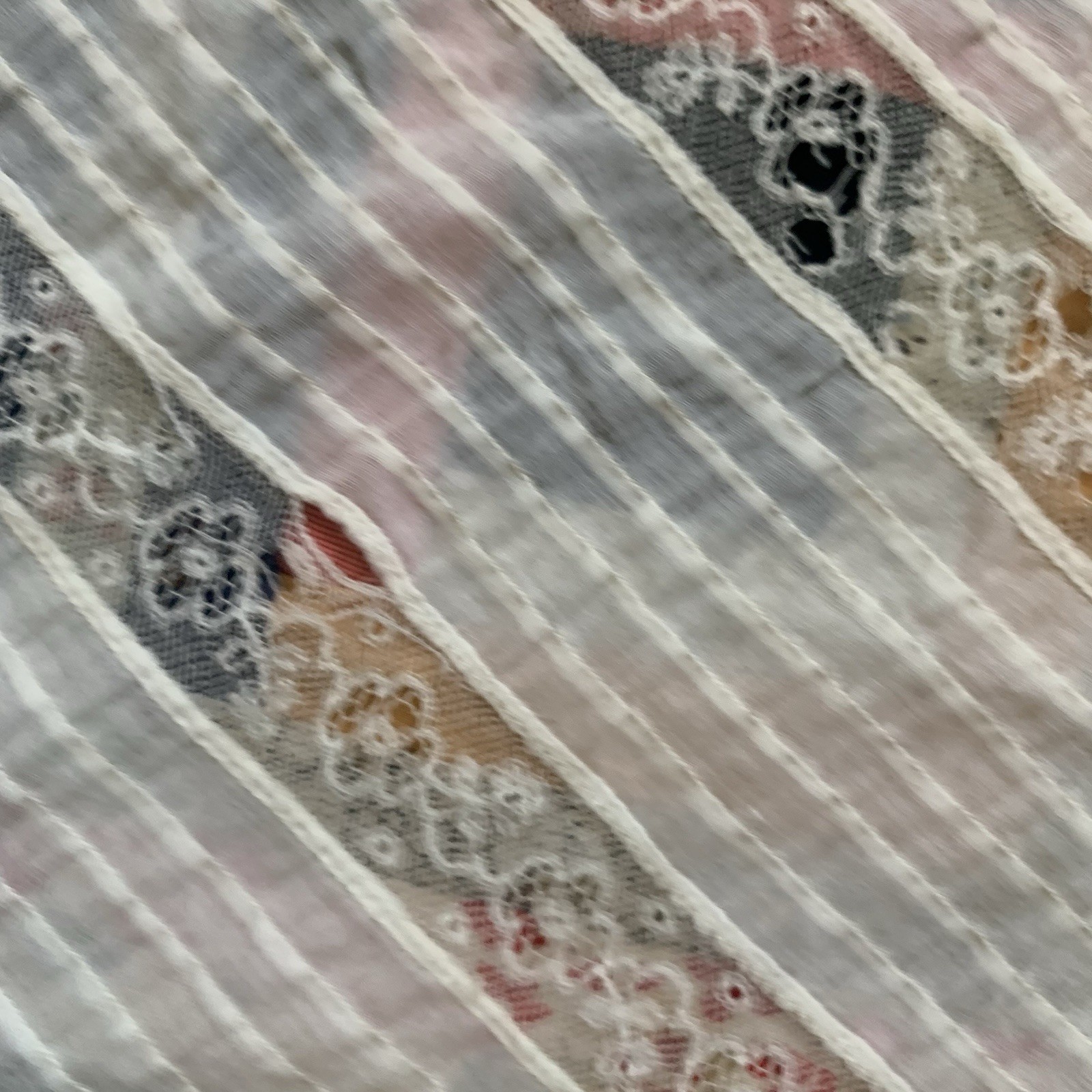 As Is Absolutely Stunning Antique Edwardian Asymmetrical Lace Prairie Skirt