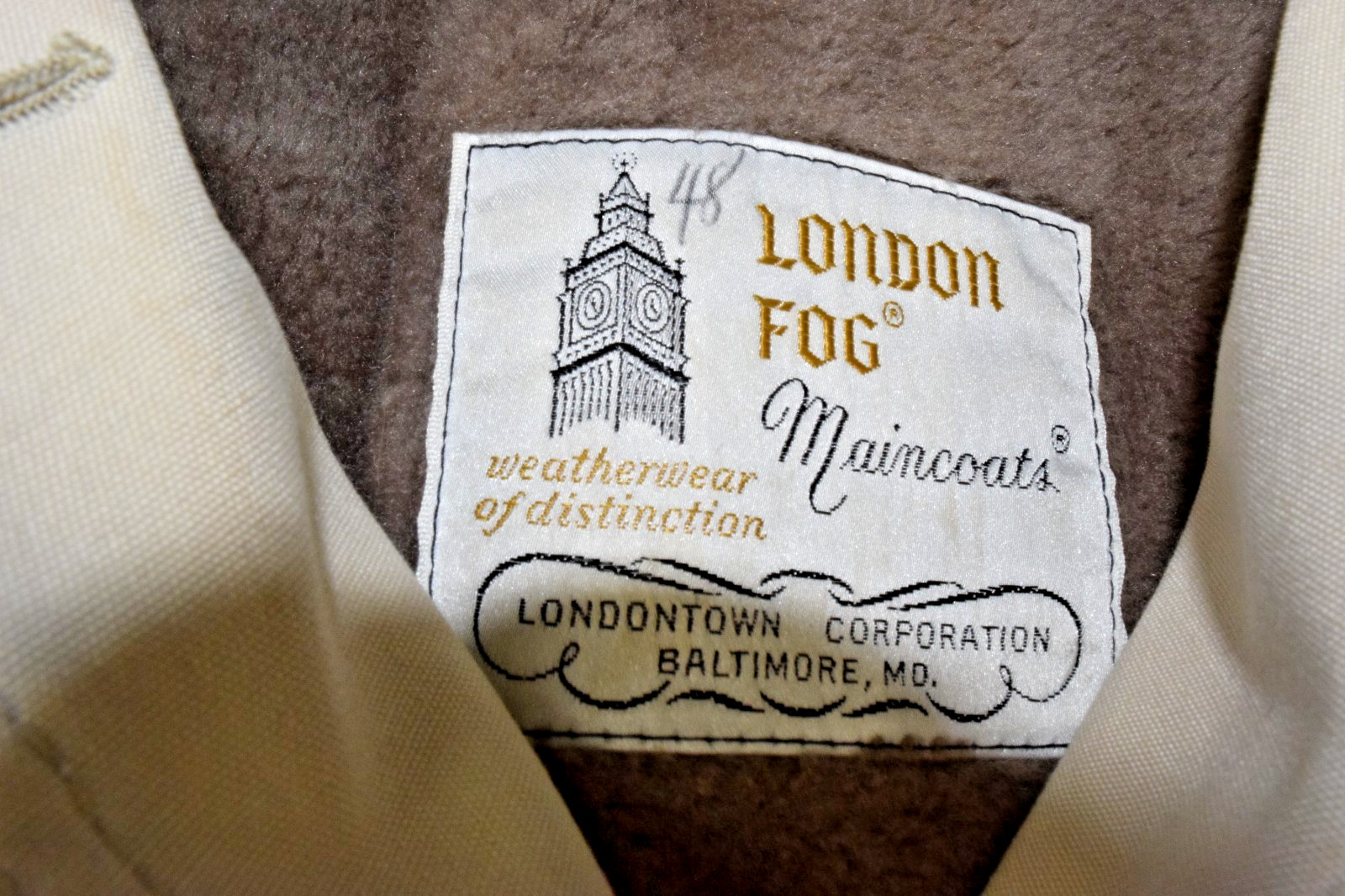 Vintage London Fog Coat Size S 70s Beige Knaki Double Lined Zip Out Made USA