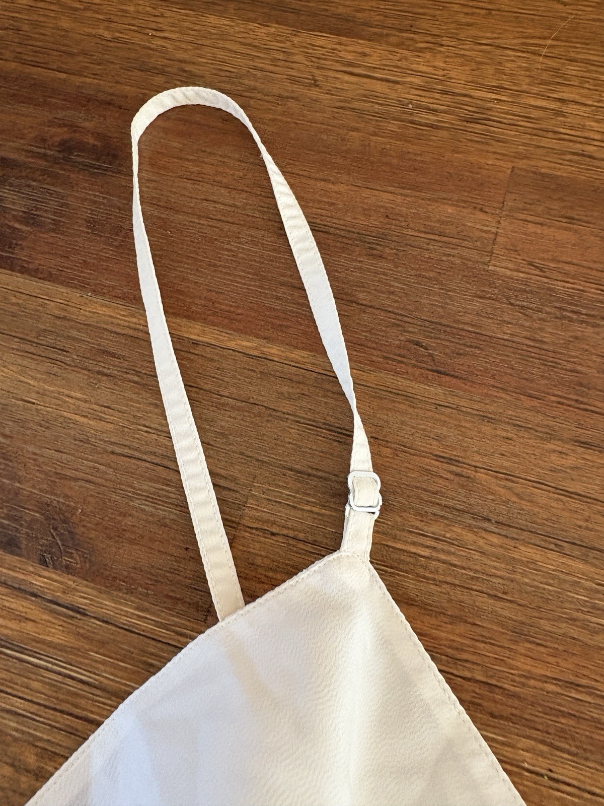 Vintage 1940’s Nylon Blend Negligee Off White Lingerie Slip Medium
