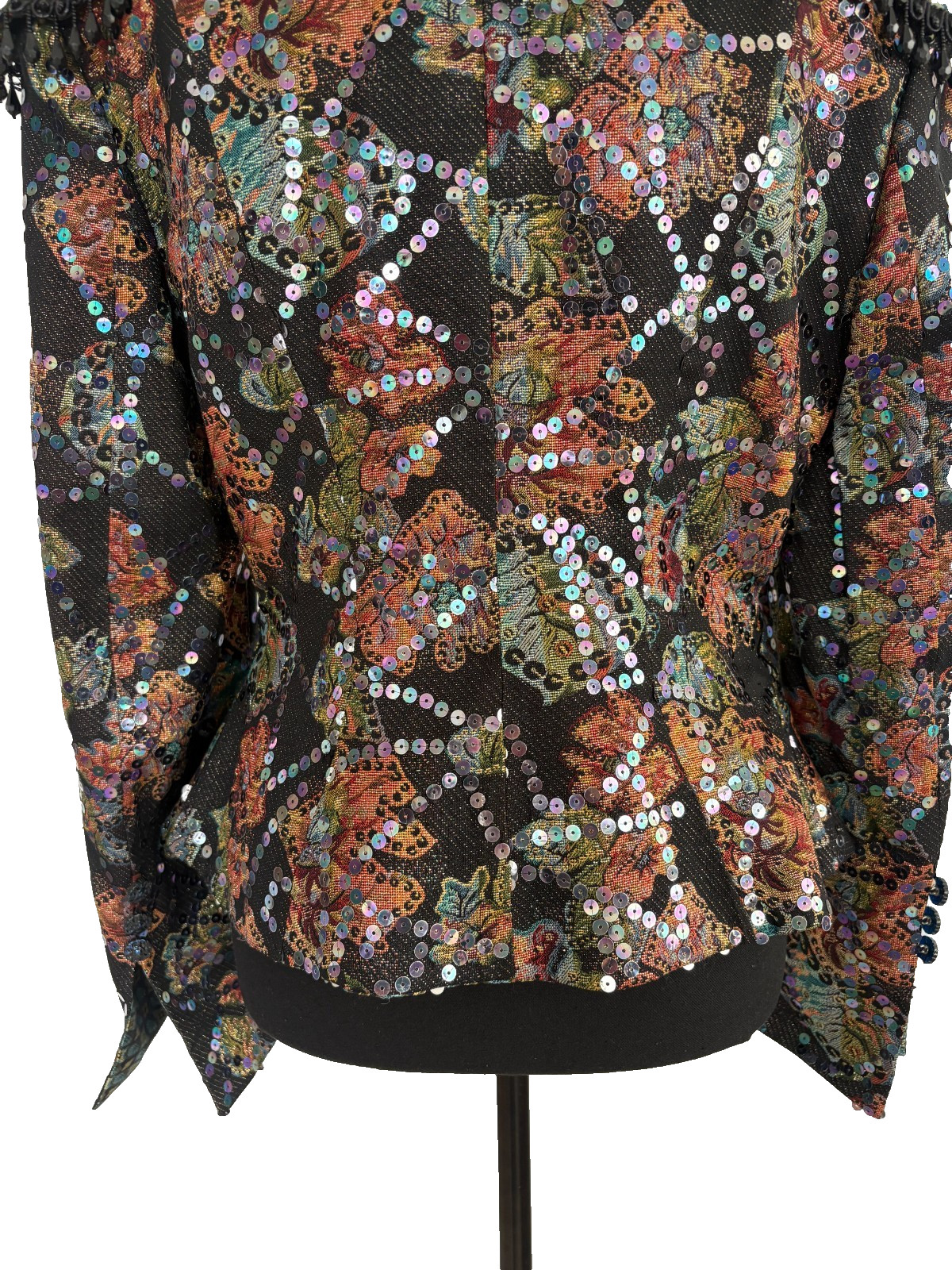Rare VTG 1990s Christian Lacroix Paris Embellished Couture Jacket FR 42