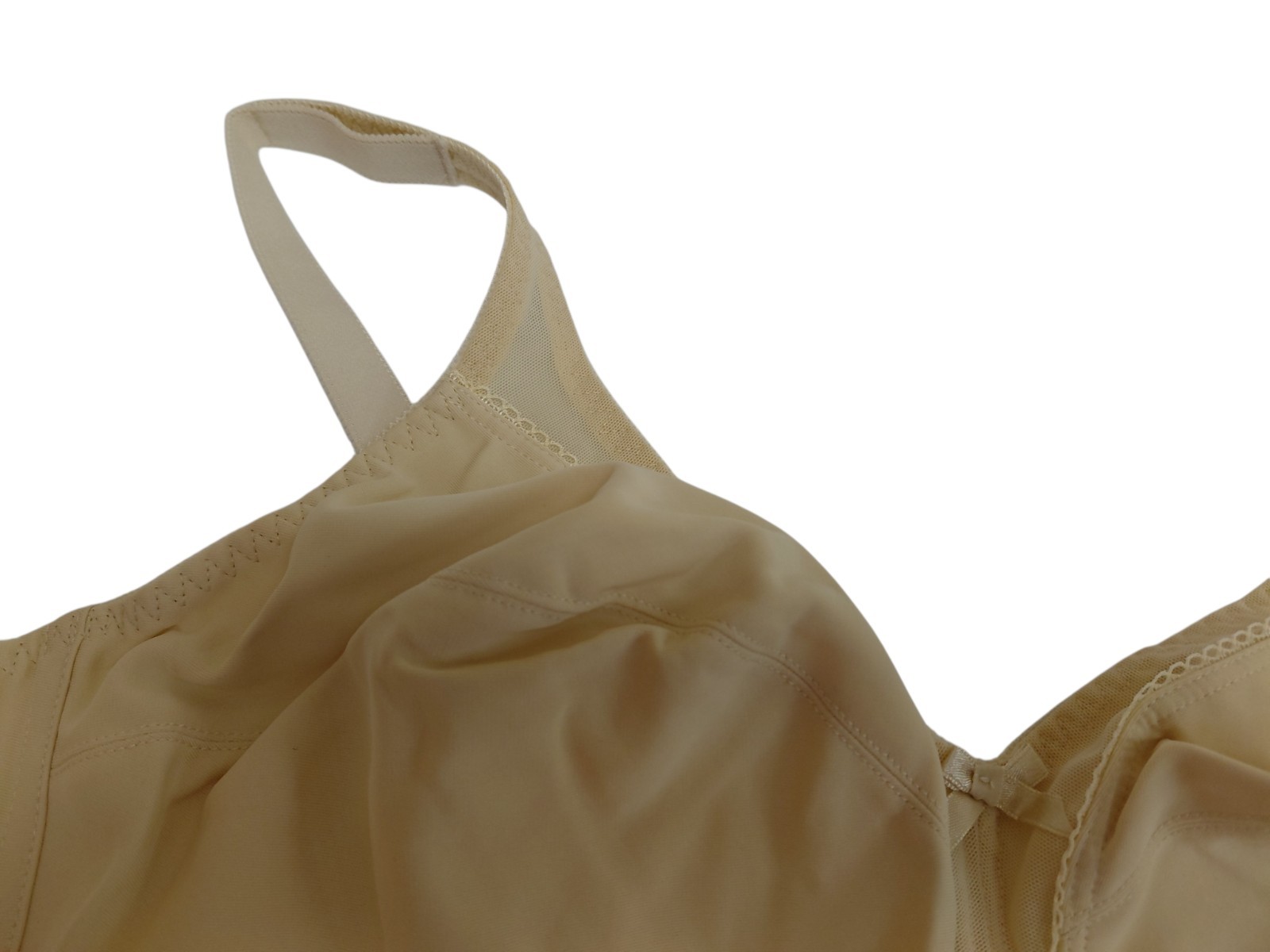 Vintage Crown-nette Longline Beige Bra Size 46C