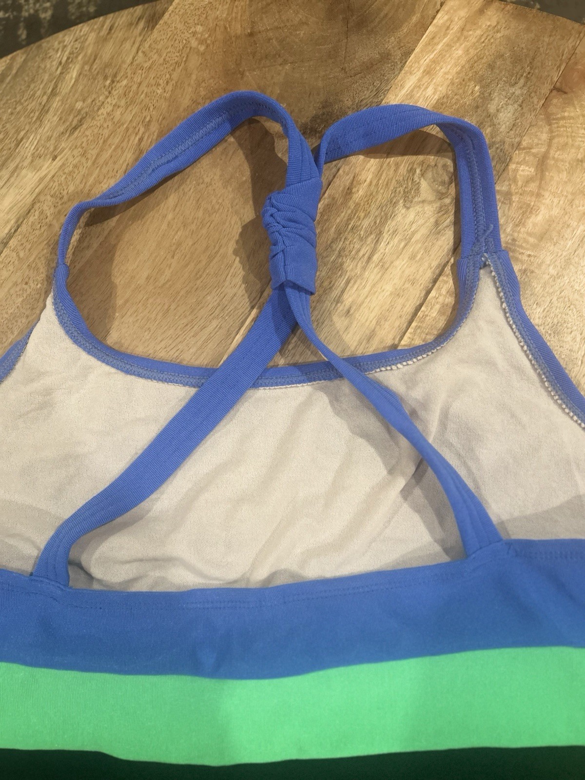 VTG Kmart Basic Editions Neon Green Blue Black Color Block One Pc Swimsuit Sz 16